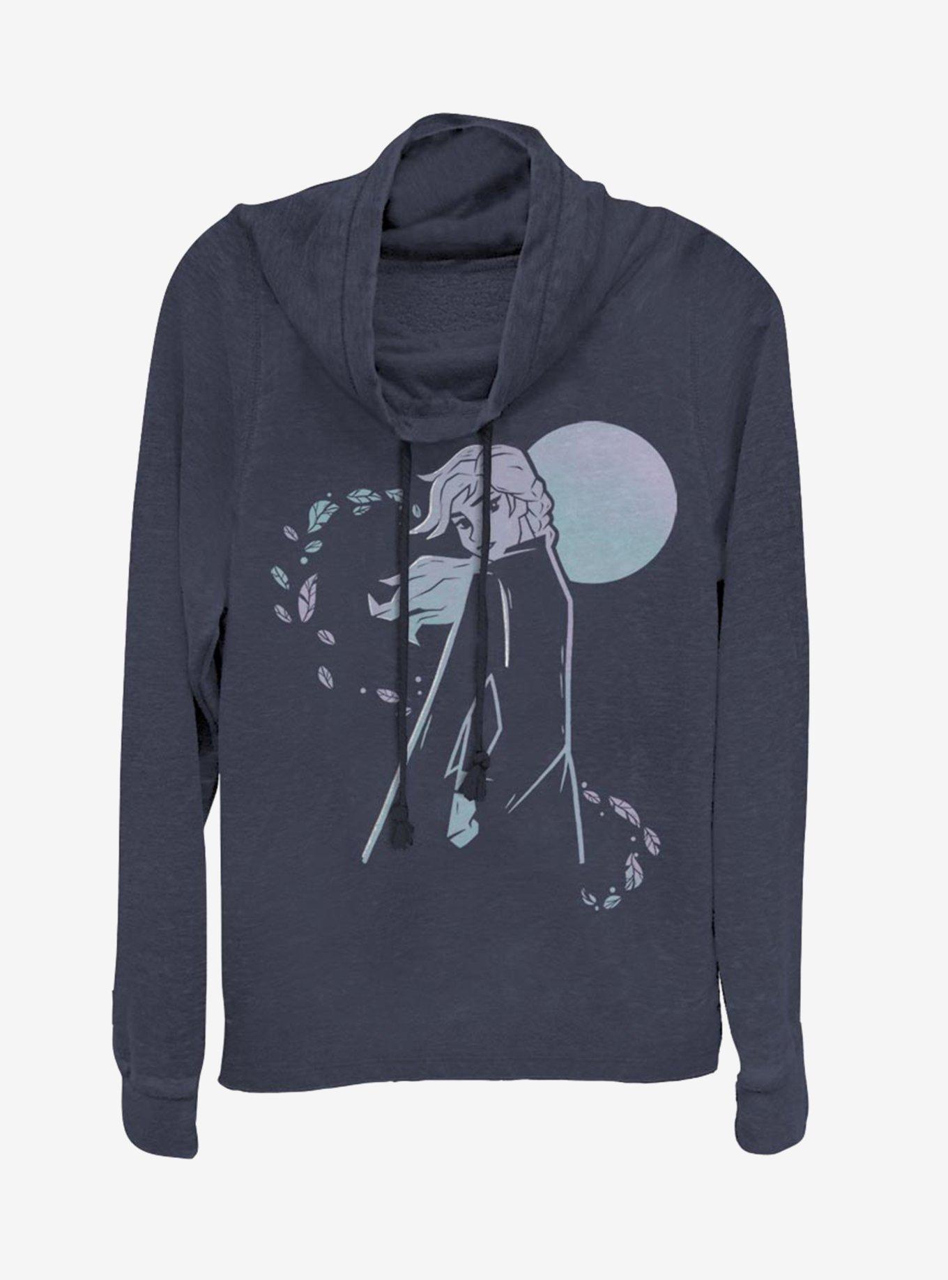 Disney Frozen 2 Winter Sunset Cowl Neck Long-Sleeve Girls Top, , hi-res