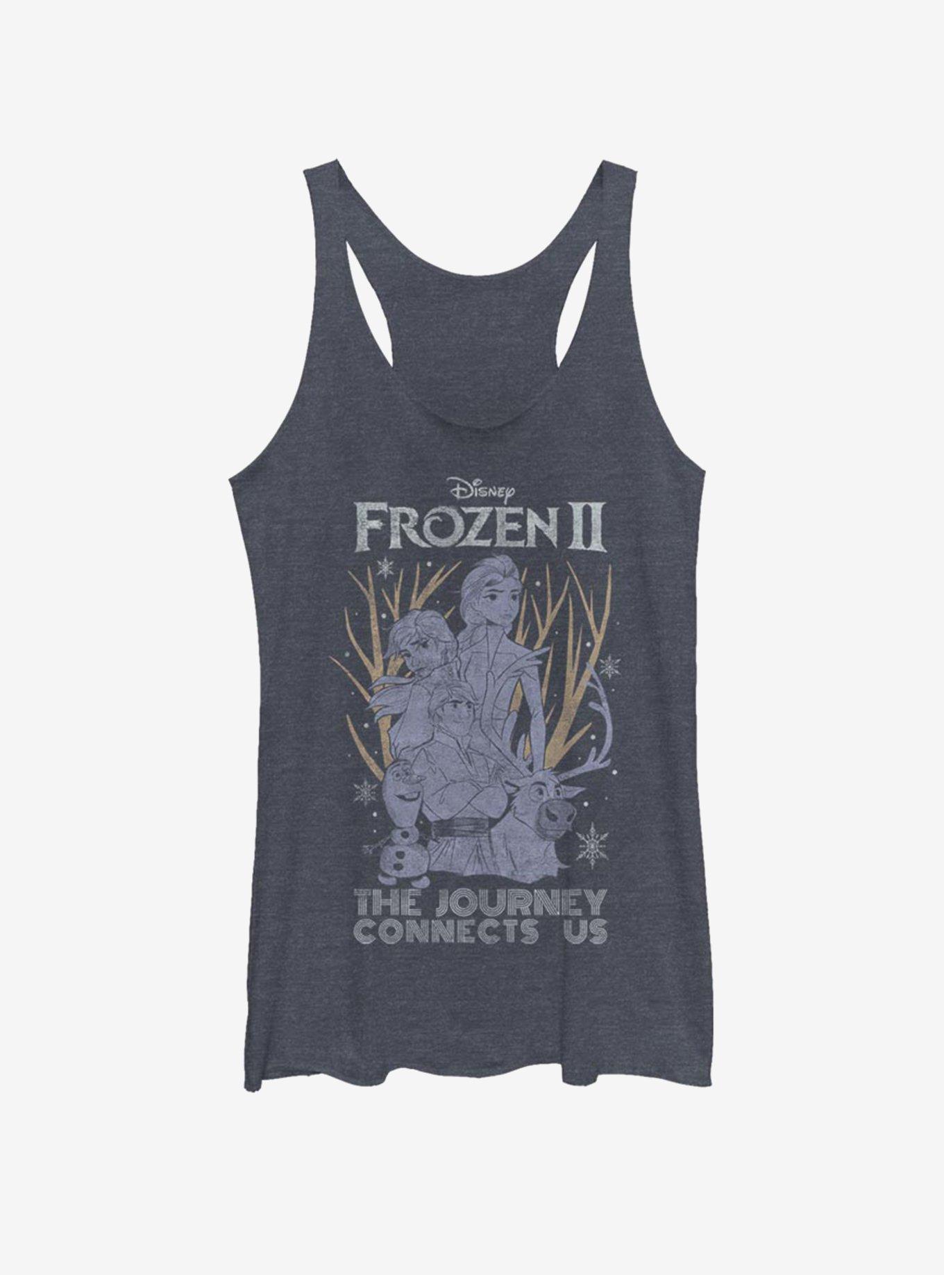 Disney Frozen 2 Sketchy Group Girls Tank, NAVY HTR, hi-res