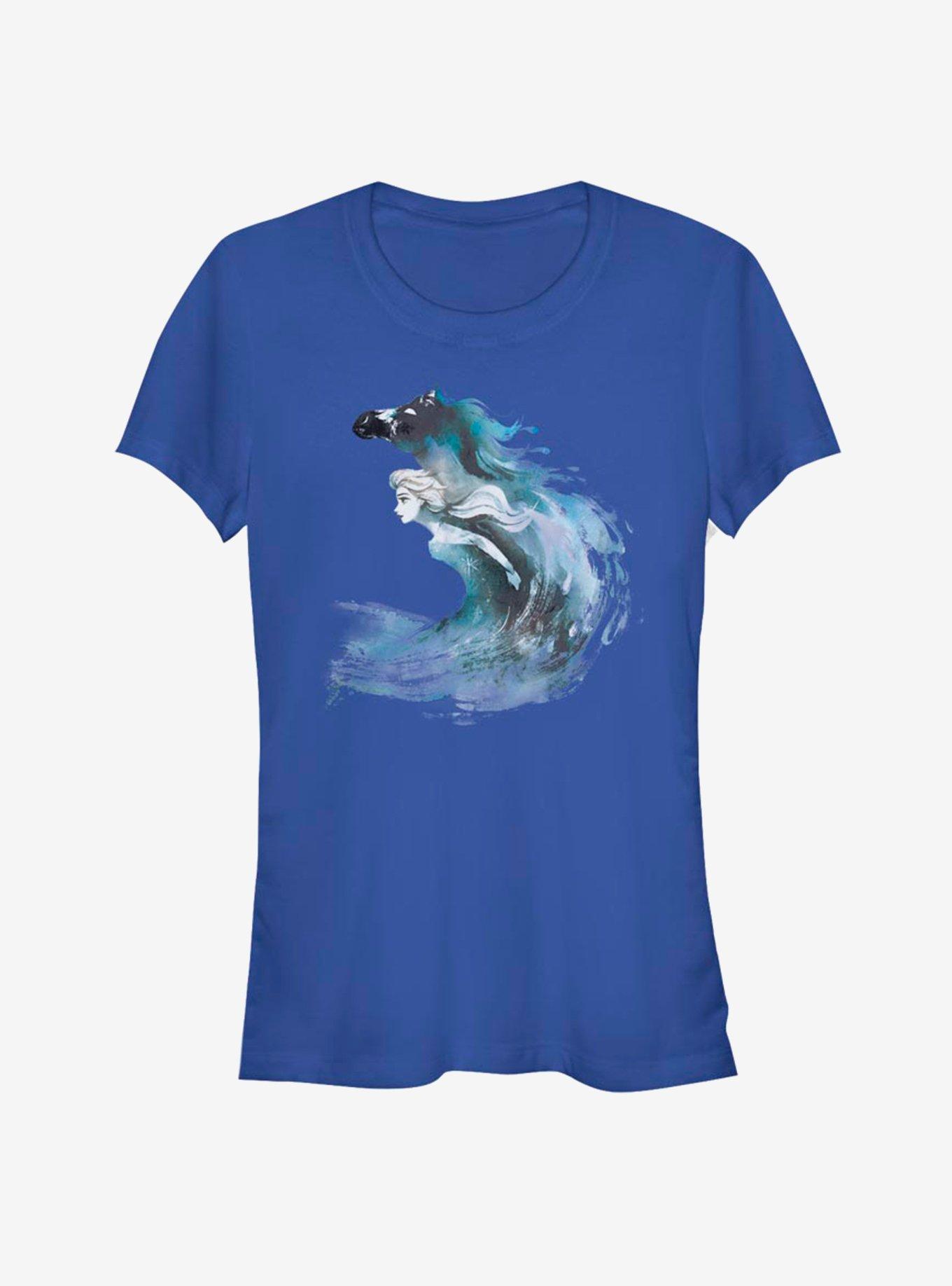 Disney Frozen 2 Watercolor Spirit Girls T-Shirt, ROYAL, hi-res