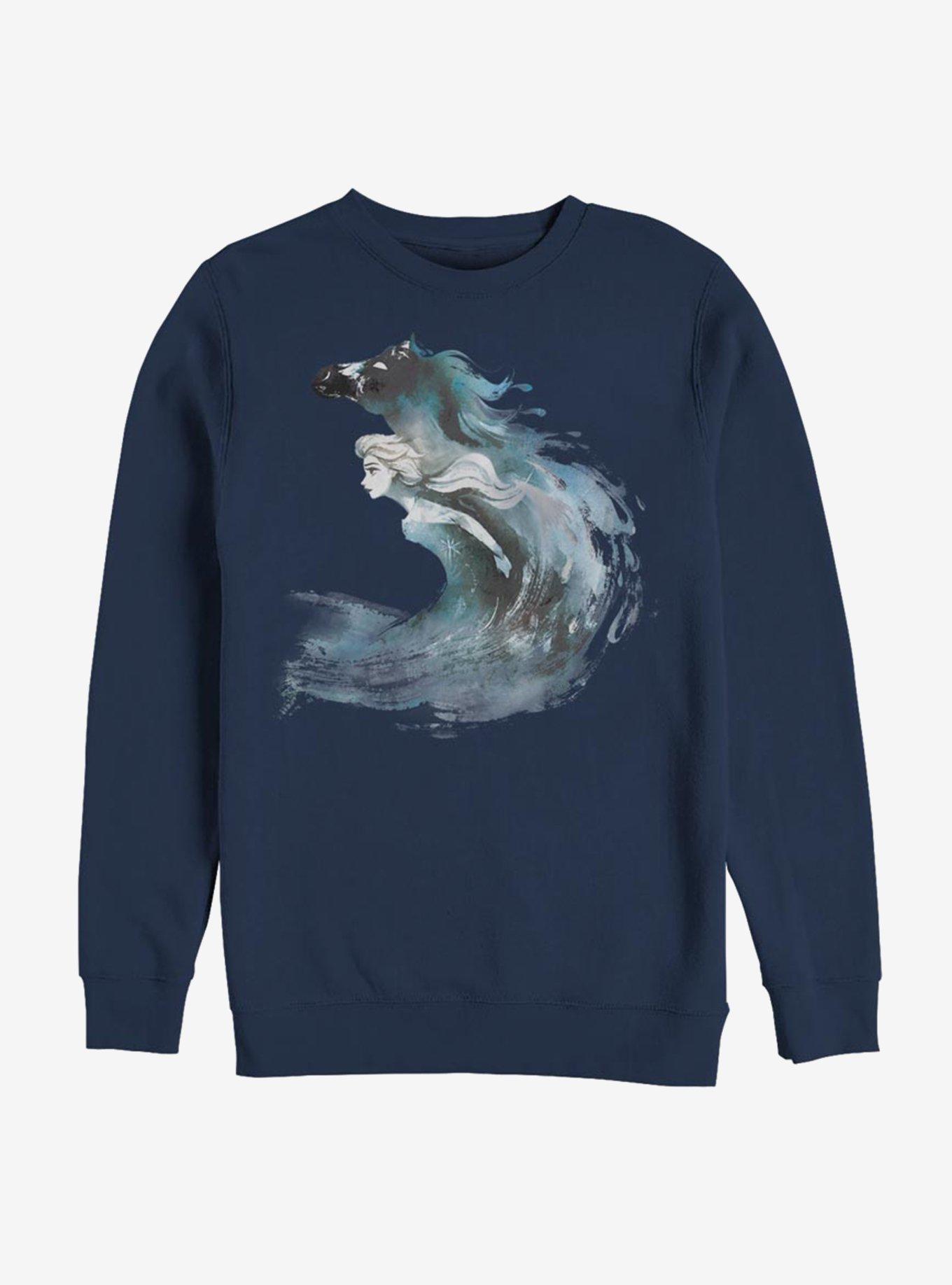 Disney Frozen 2 Watercolor Spirit Sweatshirt, NAVY, hi-res