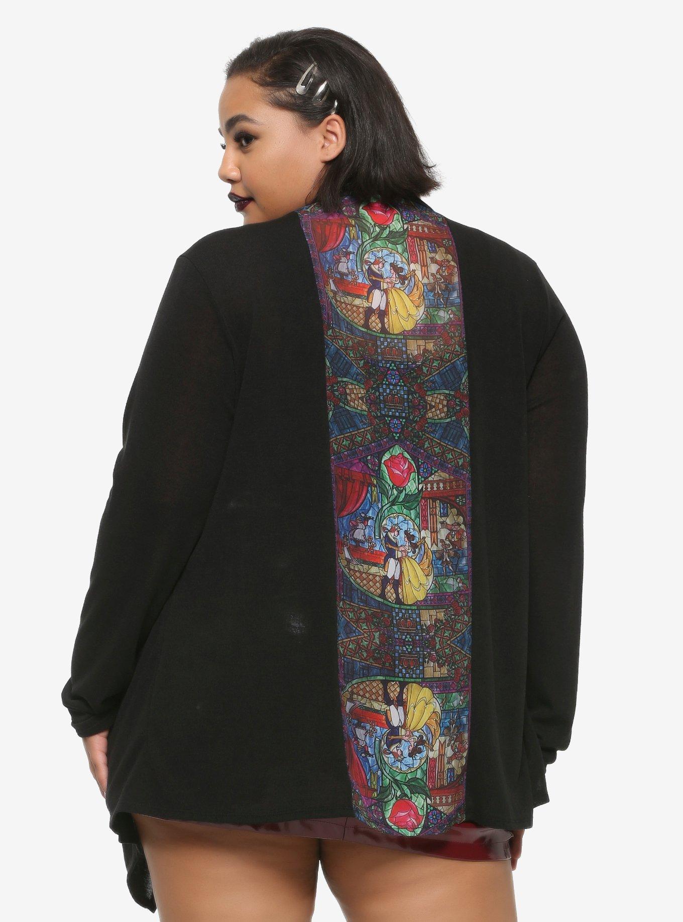 Disney Beauty And The Beast Chiffon Back Girls Flyaway Cardigan Plus Size