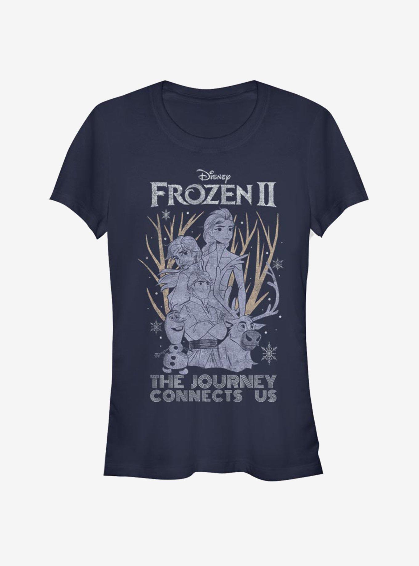 Disney Frozen 2 Sketchy Group Girls T-Shirt, NAVY, hi-res