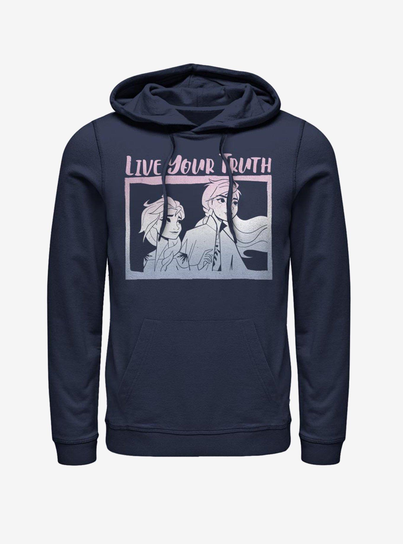 Disney Frozen 2 Live Your Truth Hoodie, NAVY, hi-res