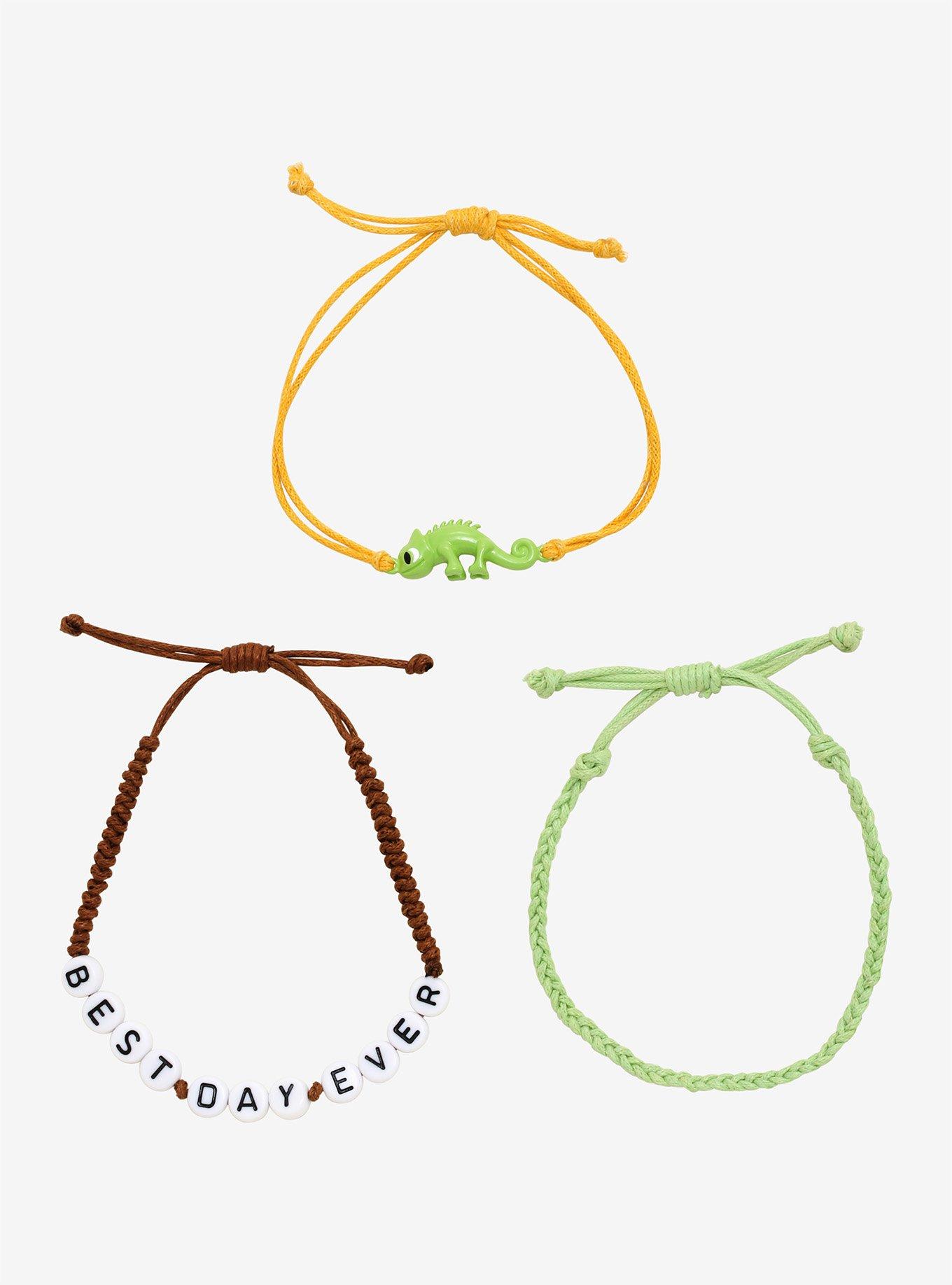 Disney Tangled Pascal Best Day Ever Cord Bracelet Set, , hi-res