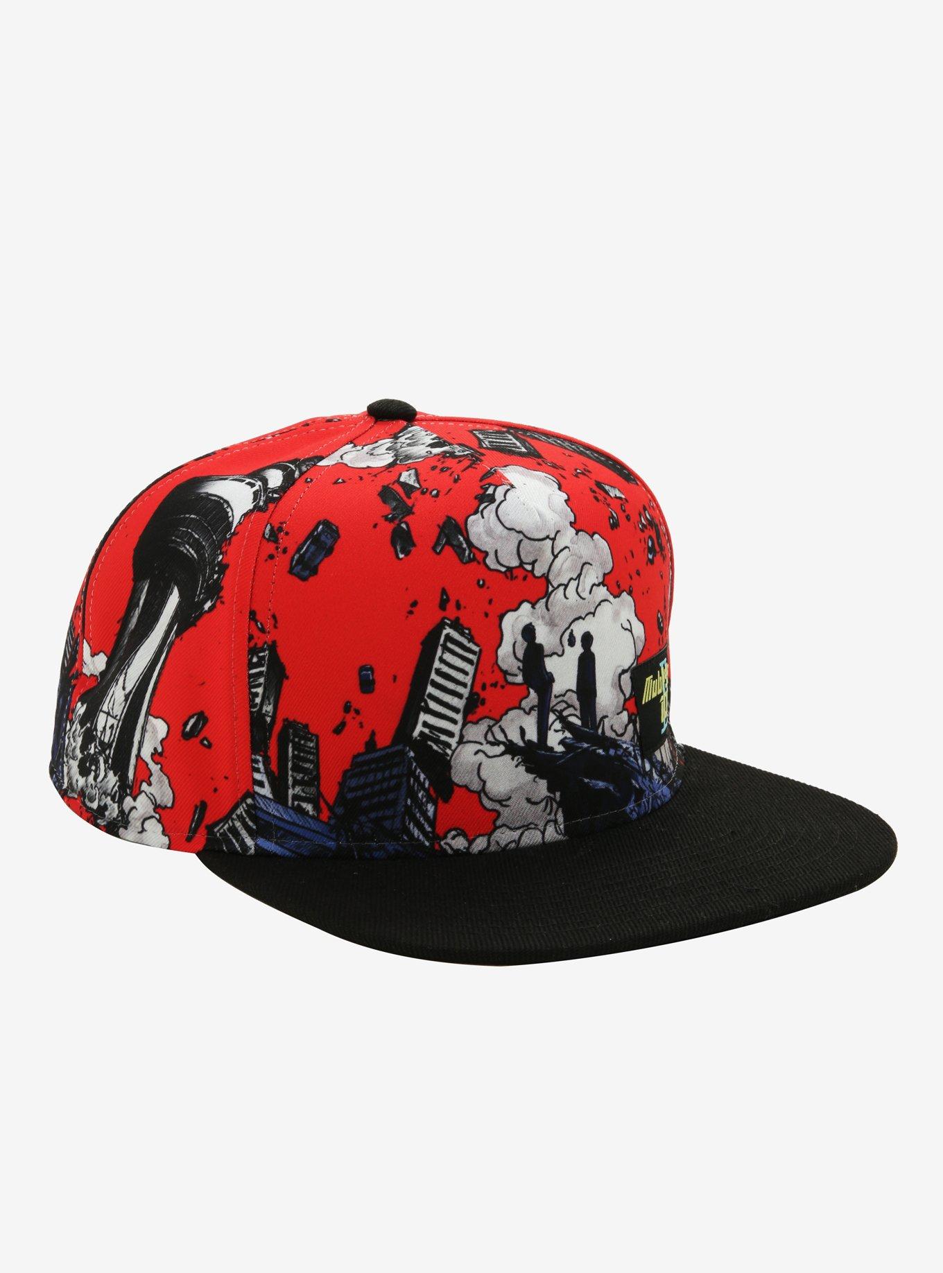 Mob Psycho 100 Destroyed City Snapback Hat, , hi-res