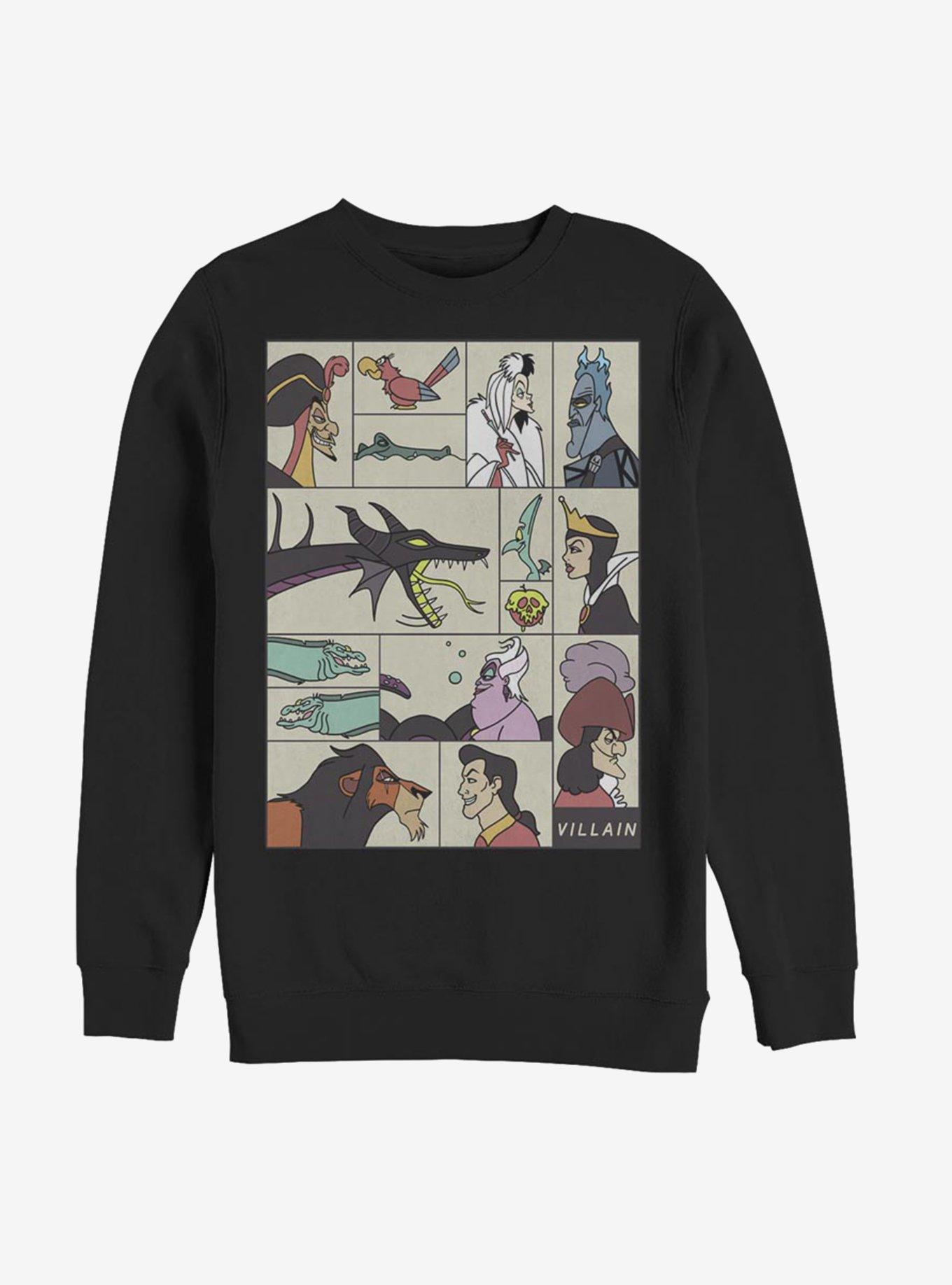 Disney Villains Boxes Of Profiles Sweatshirt, BLACK, hi-res