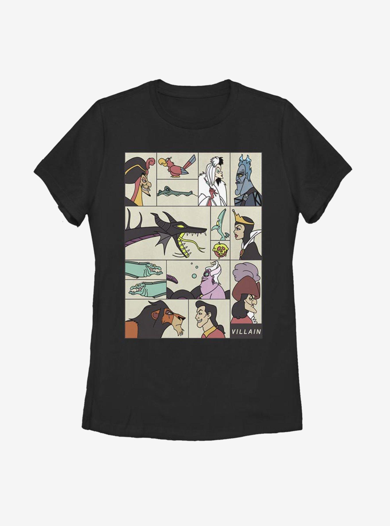 Disney Villains Boxes Of Profiles Womens T-Shirt, , hi-res