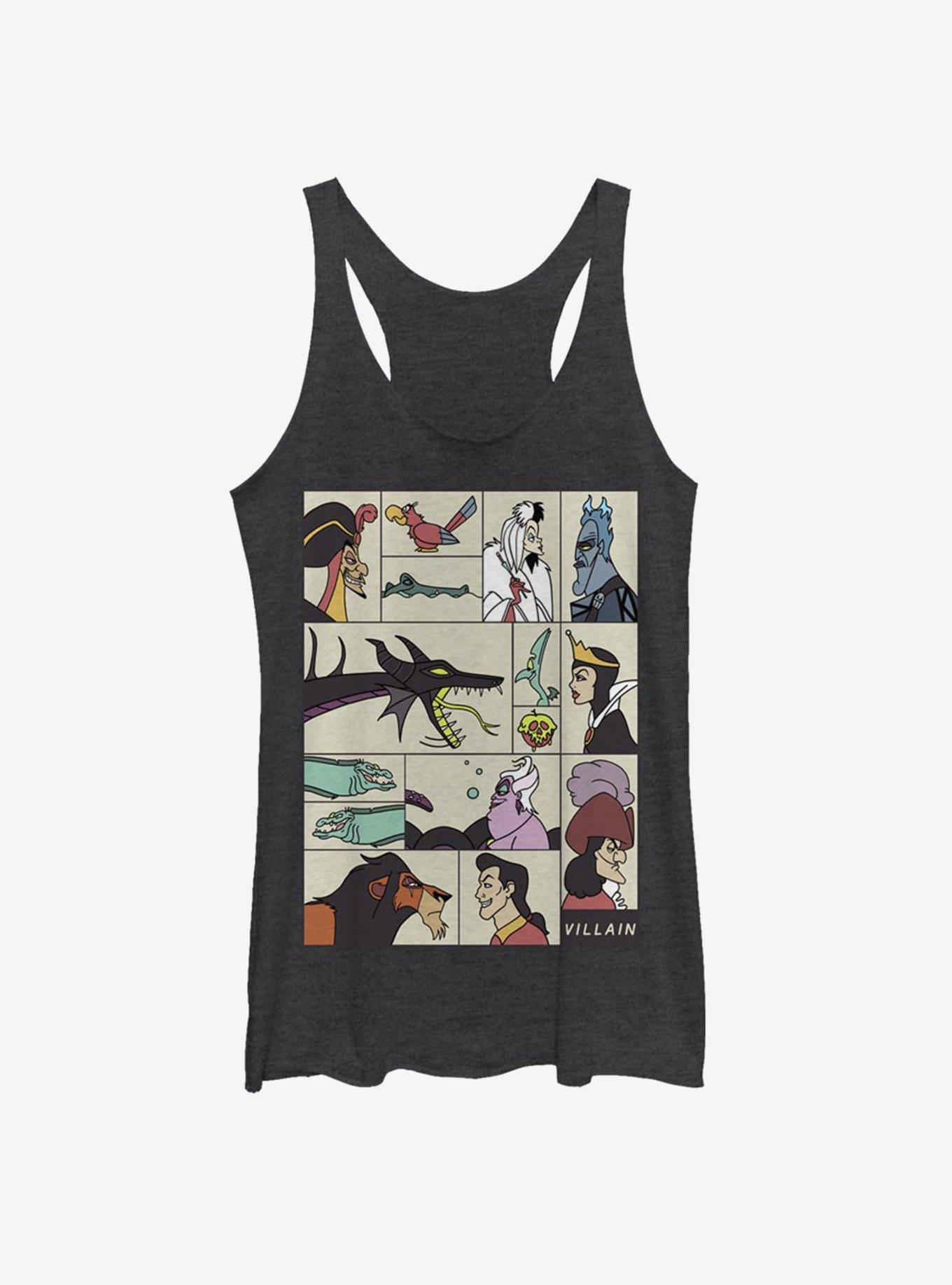 Disney Villains Boxes Of Profiles Womens Tank Top, , hi-res