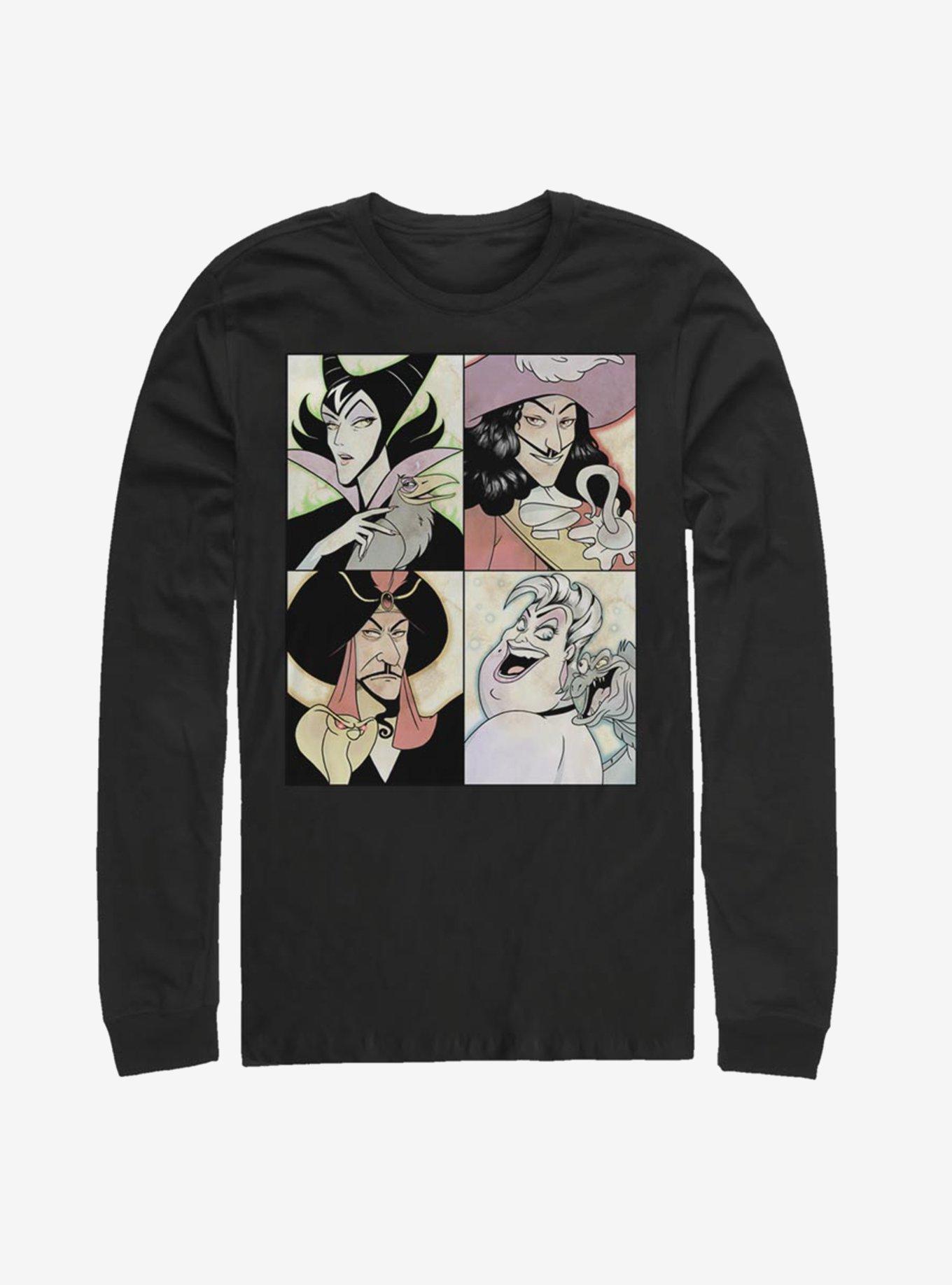 Disney Villains Anime Style Portraits Long-Sleeve T-Shirt, , hi-res