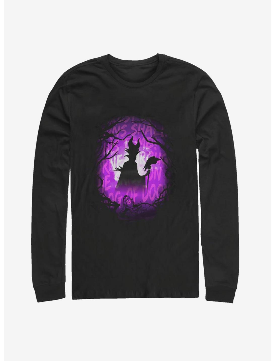 Disney Sleeping Beauty Maleficent Fog Of Doom Long-Sleeve T-Shirt, BLACK, hi-res