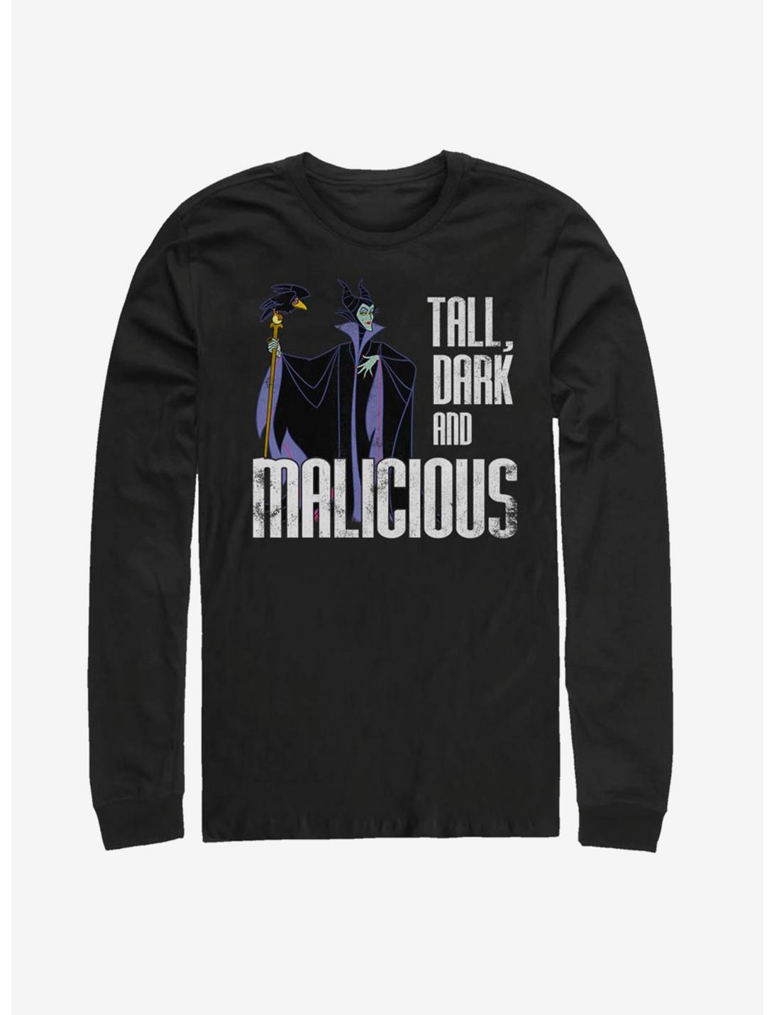 Disney Sleeping Beauty Maleficent Tall Dark And Malicious Long-Sleeve T-Shirt, BLACK, hi-res