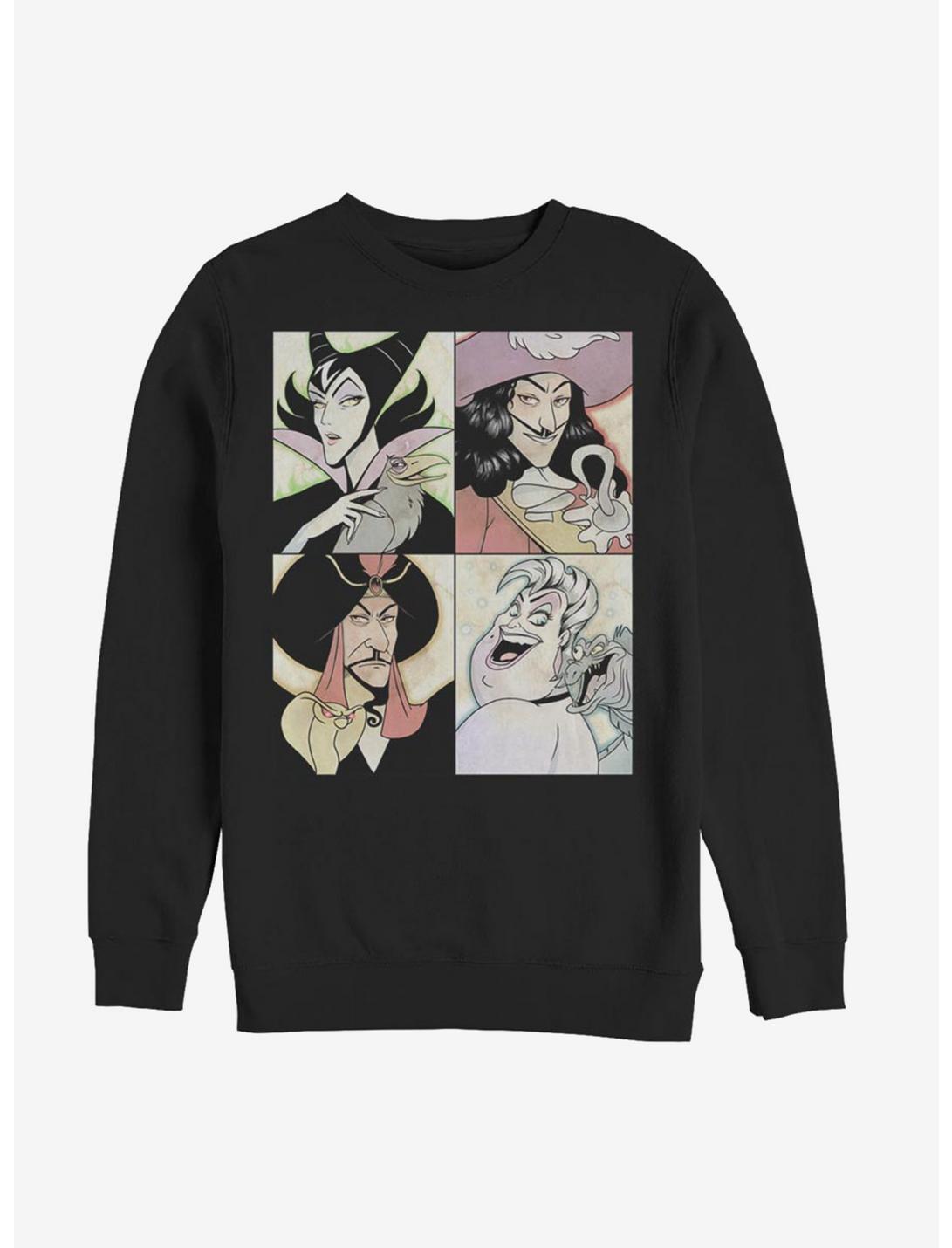 Disney Villains Anime Style Portraits Sweatshirt, BLACK, hi-res