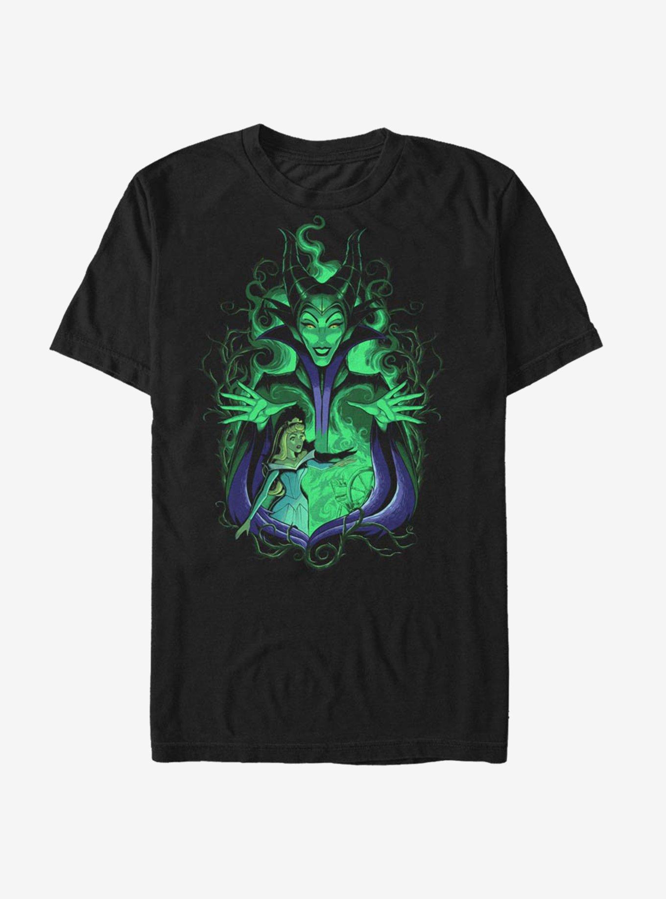 Disney Sleeping Beauty Maleficent Touch The Spindle T-Shirt, BLACK, hi-res