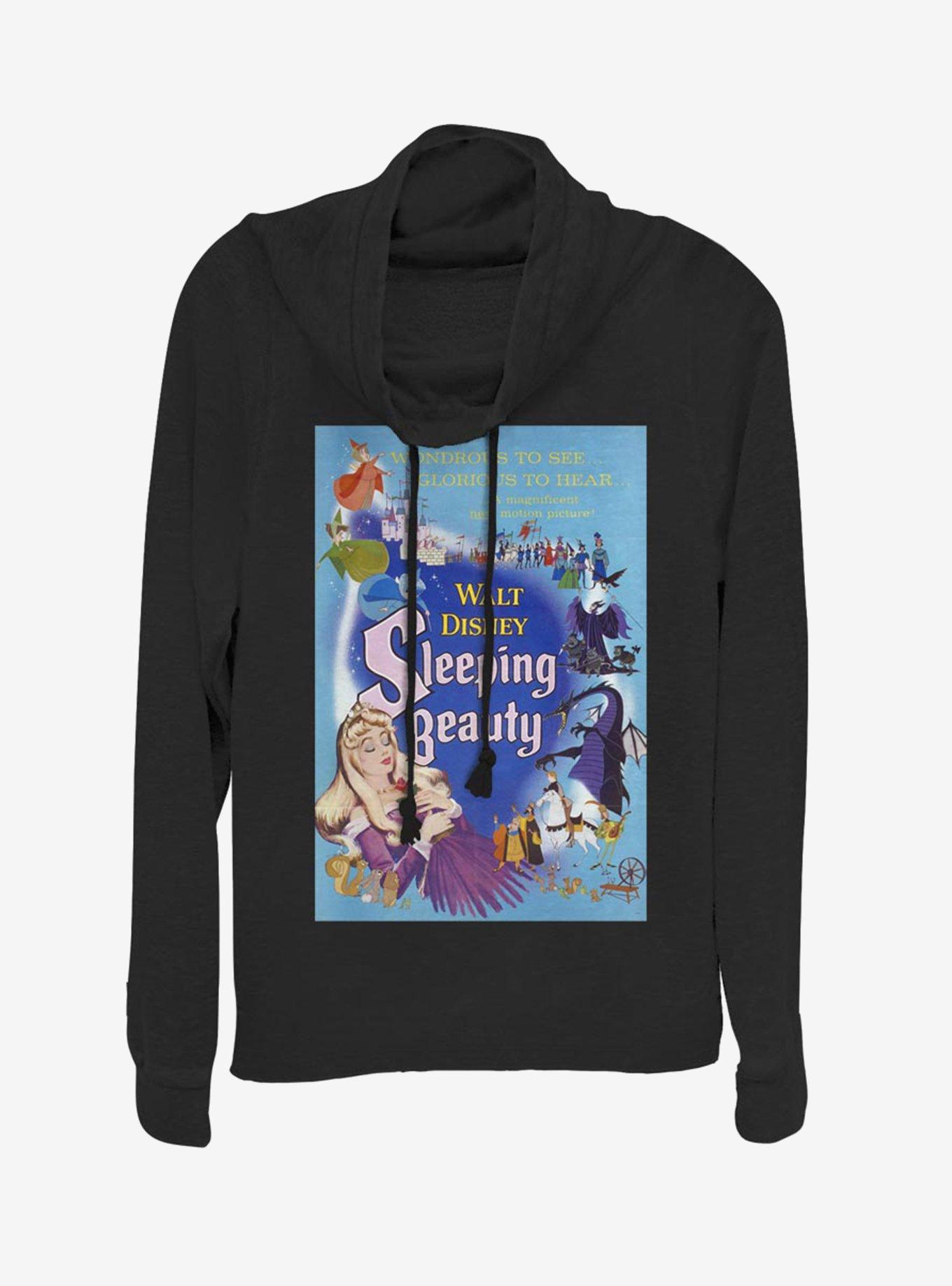Disney Sleeping Beauty Classic Movie Poster Cowlneck Long-Sleeve Womens Top, , hi-res
