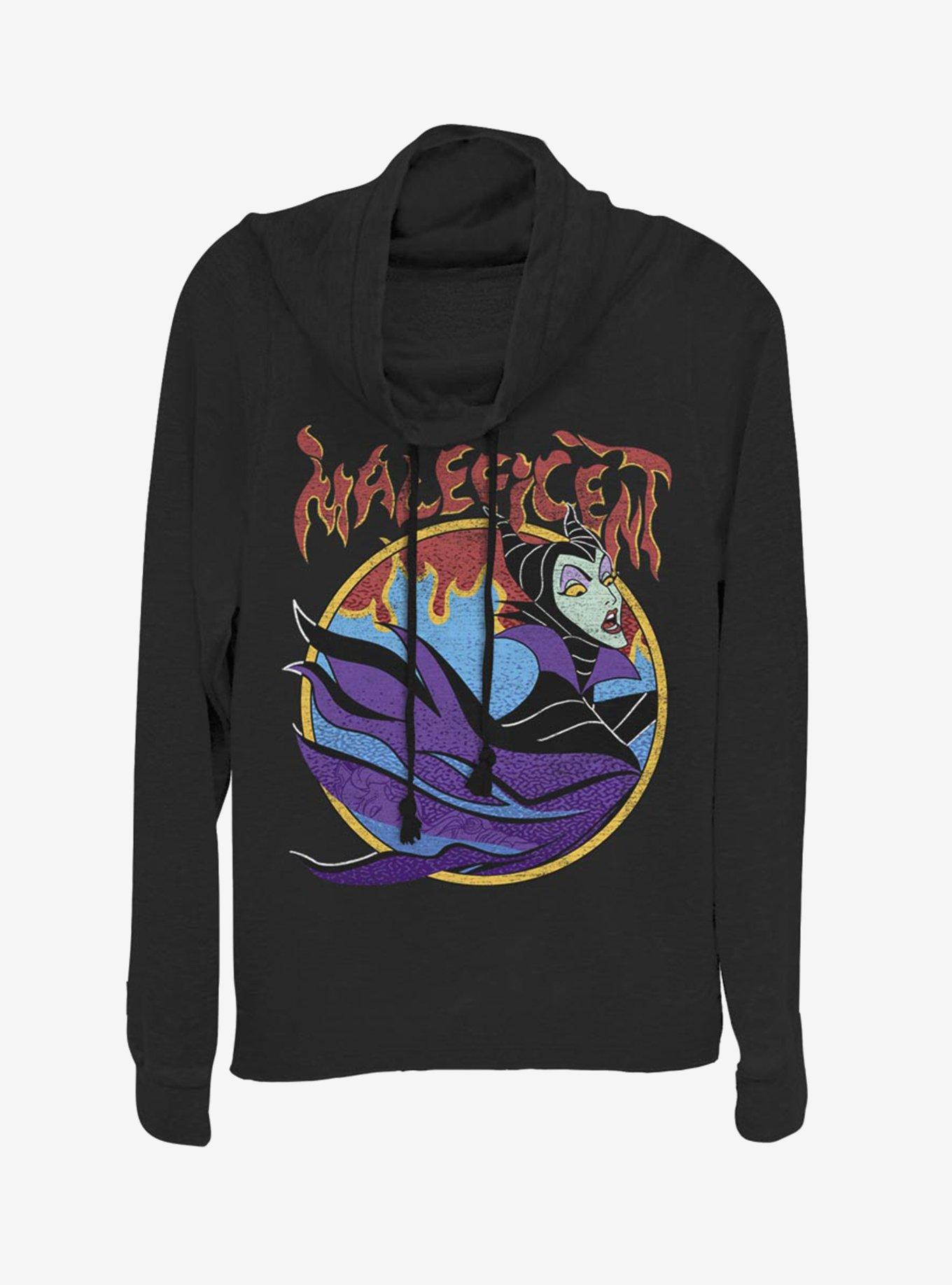 Disney Sleeping Beauty Maleficent Flame Born Cowlneck Long-Sleeve Womens Top, , hi-res