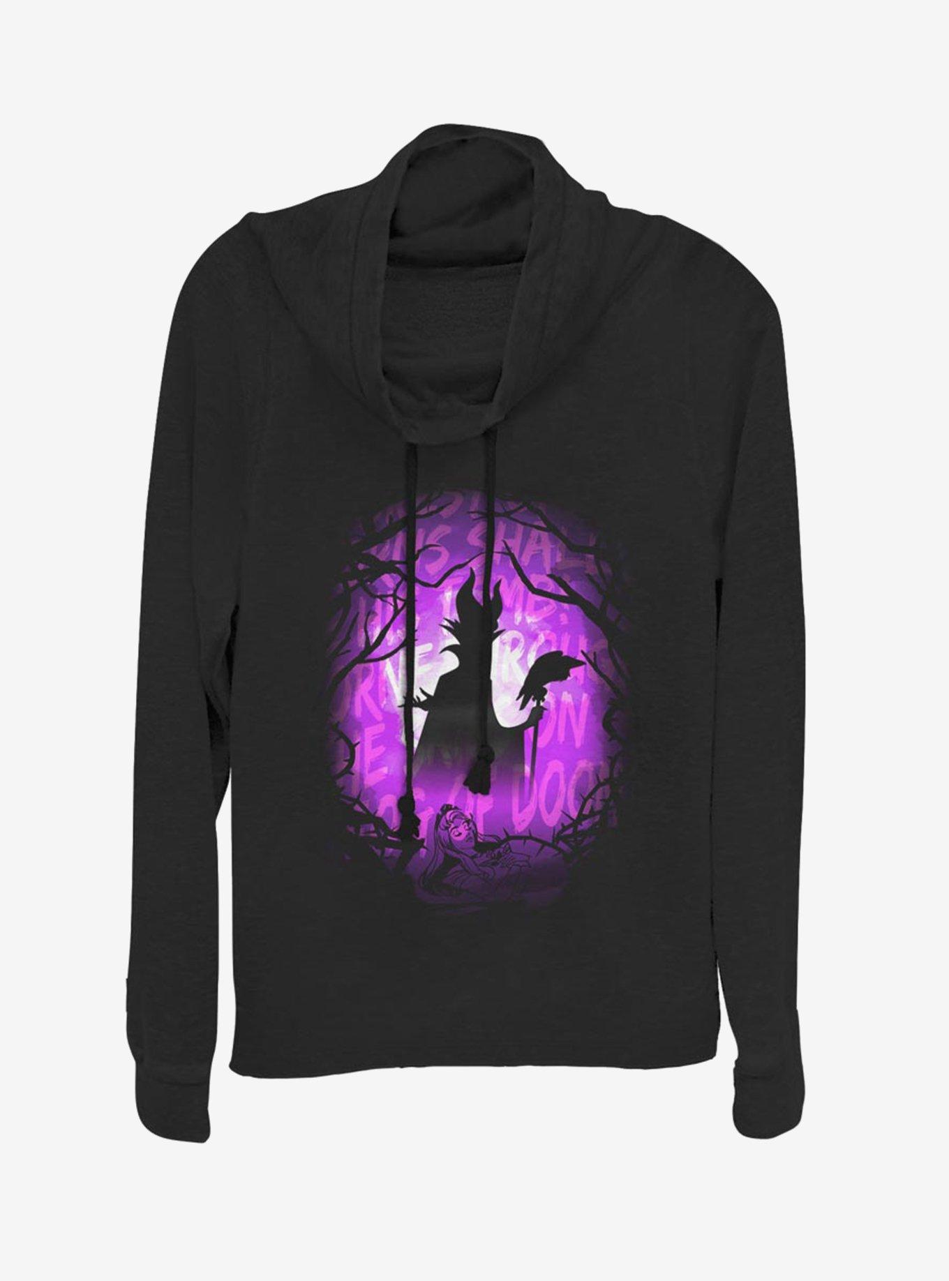 Disney Sleeping Beauty Maleficent Fog Of Doom Cowlneck Long-Sleeve Womens Top, , hi-res