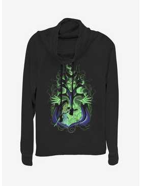 Disney Sleeping Beauty Maleficent Touch The Spindle Cowlneck Long-Sleeve Womens Top, , hi-res