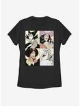 Disney Villains Anime Style Portraits Womens T-Shirt, BLACK, hi-res