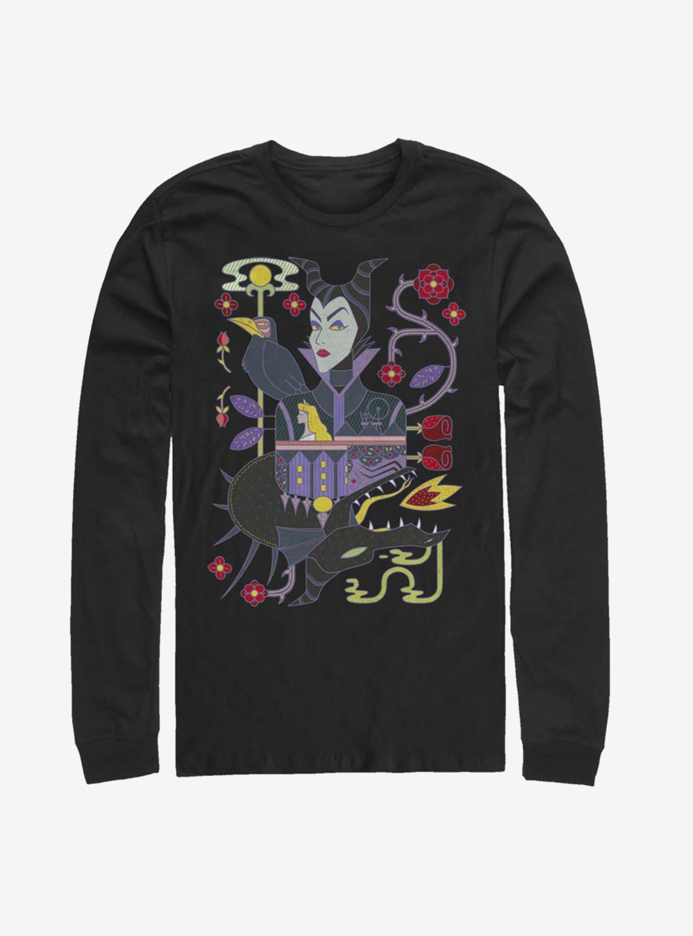 Disney Sleeping Beauty Maleficent Sides Of Evil Long-Sleeve T-Shirt, BLACK, hi-res