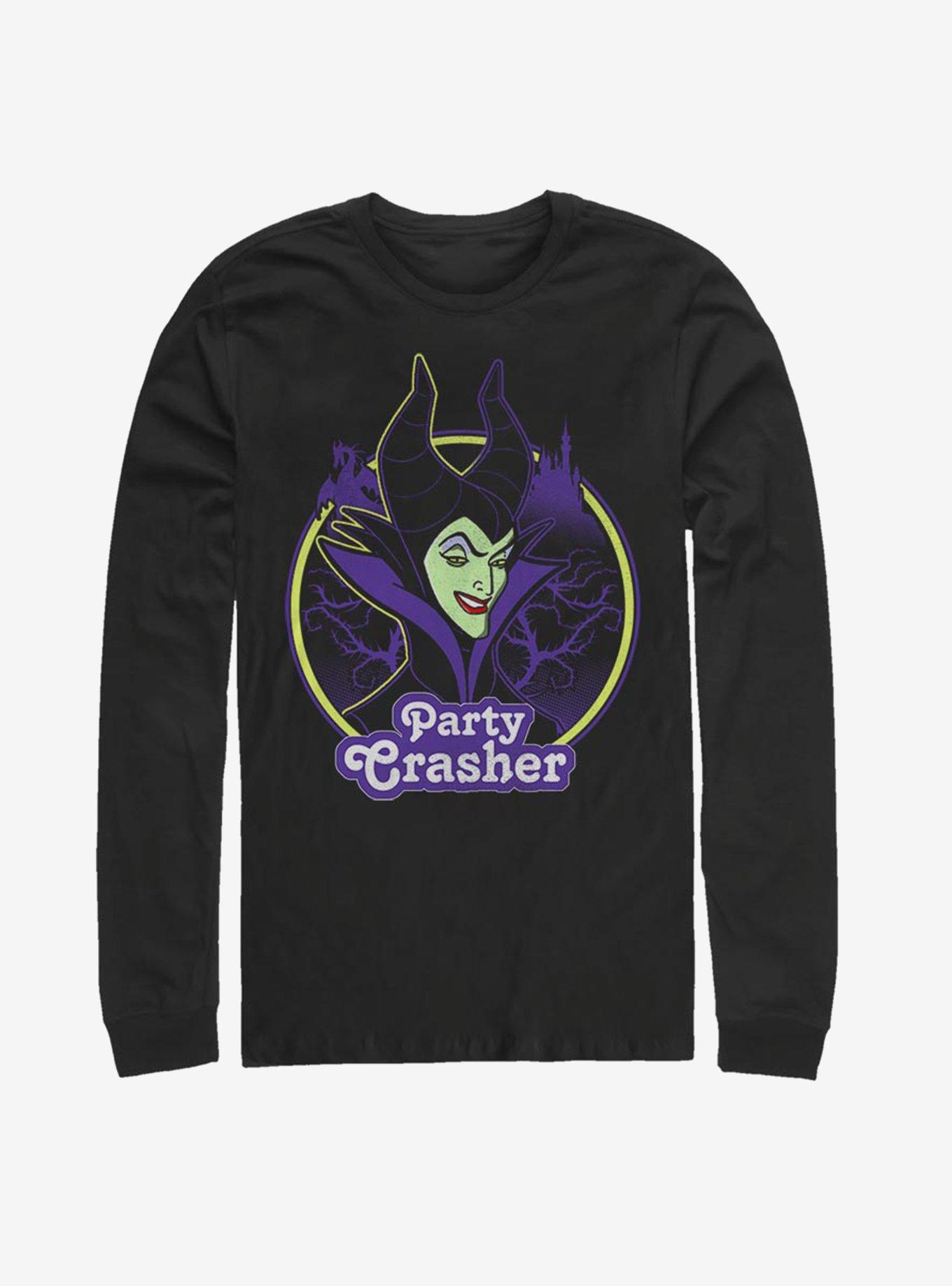 Disney Sleeping Beauty Maleficent Party Crasher Long-Sleeve T-Shirt, BLACK, hi-res