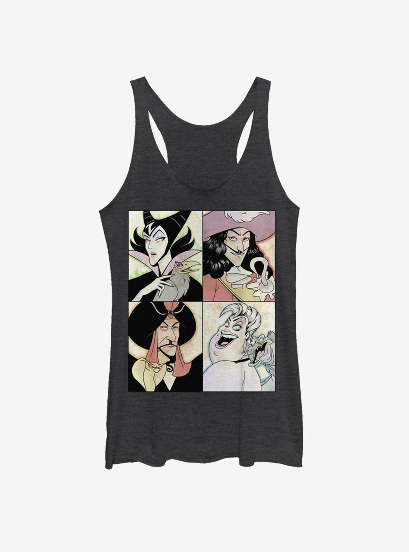 Disney Villains Anime Style Portraits Womens Tank Top, , hi-res