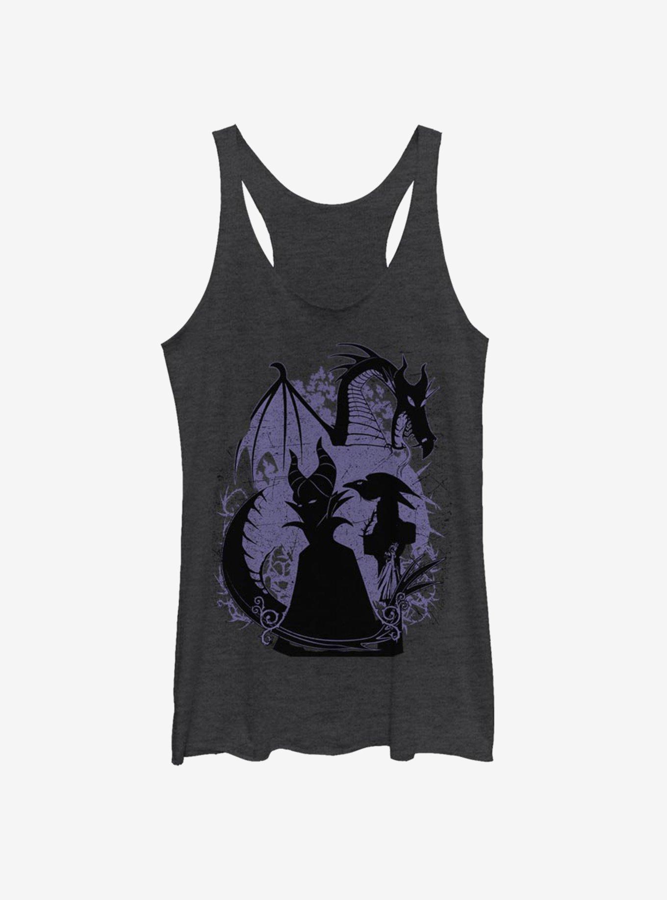 Disney Sleeping Beauty Maleficent's Wrath Womens Tank Top, BLK HTR, hi-res