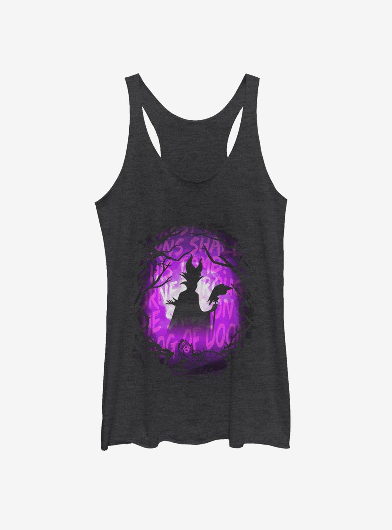 Disney Sleeping Beauty Maleficent Fog Of Doom Womens Tank Top, BLK HTR, hi-res