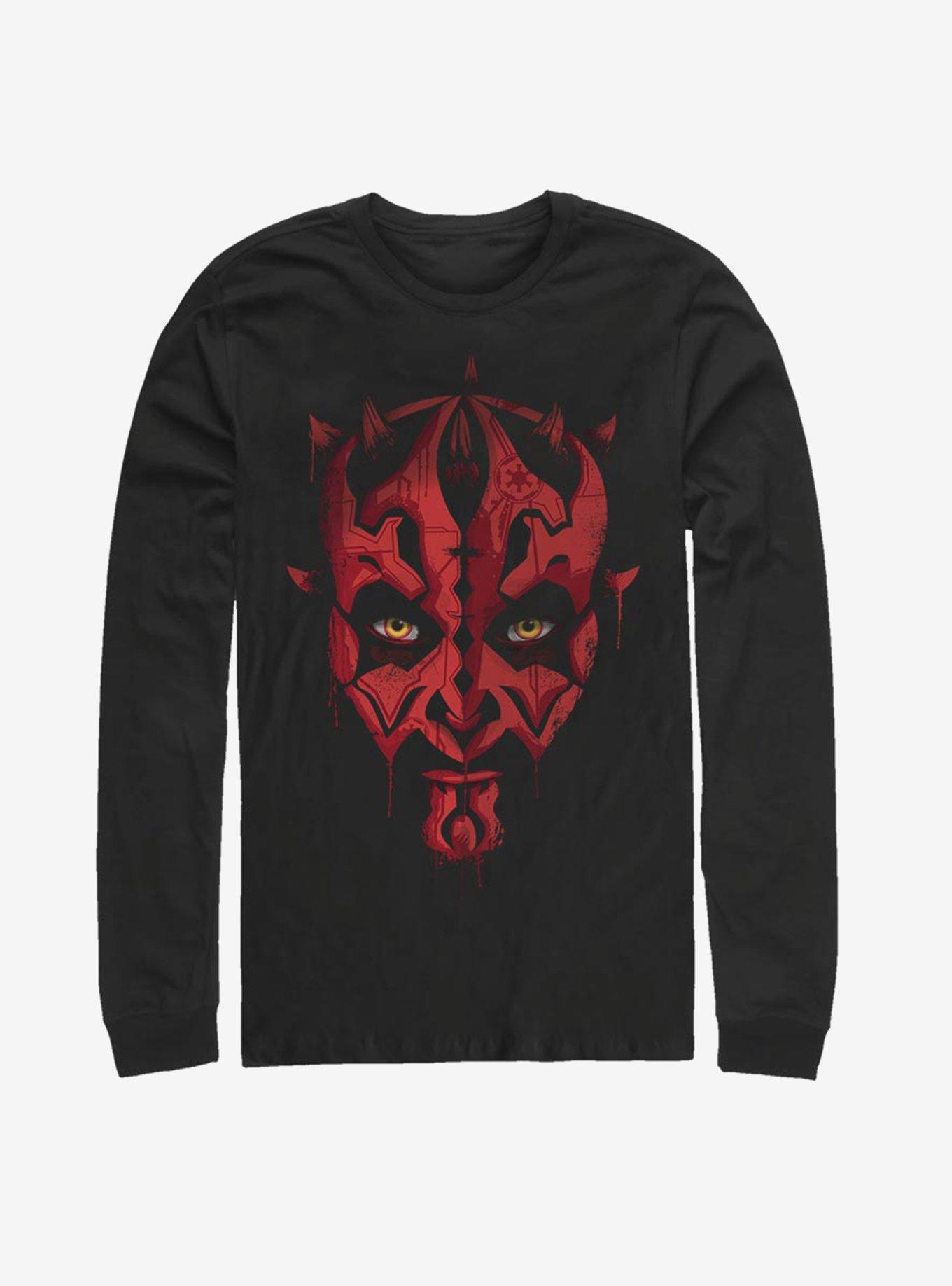 Star Wars Darth Maul Paint Long-Sleeve T-Shirt, BLACK, hi-res