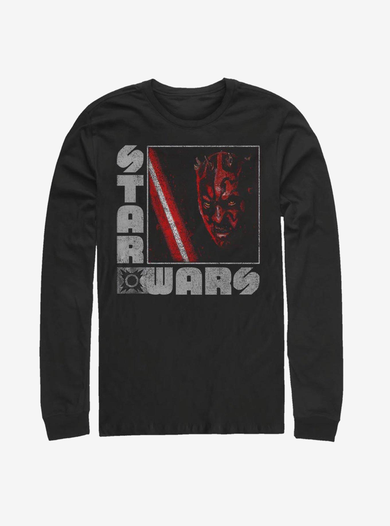 Star Wars Darth Maul Light Saber Long-Sleeve T-Shirt - BLACK | BoxLunch