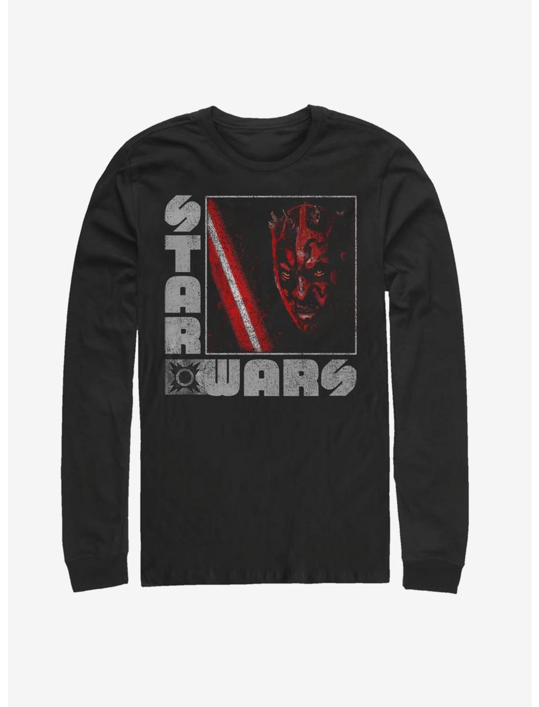 Star Wars Darth Maul Light Saber Long-Sleeve T-Shirt, BLACK, hi-res