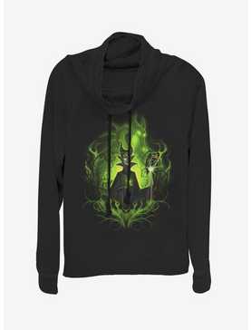 Disney Sleeping Beauty Maleficent Forest Of Thorns Cowlneck Long-Sleeve Womens Top, , hi-res