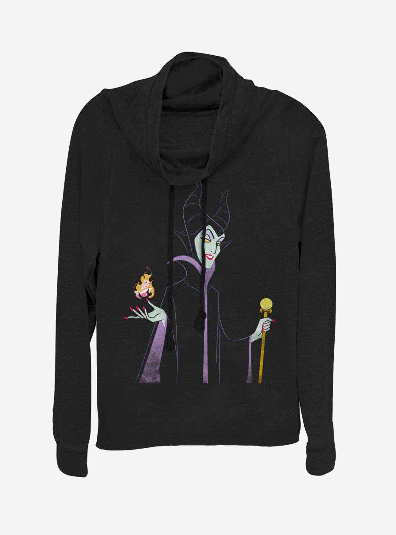 Disney Sleeping Beauty Maleficent Watch Them Burn Cowlneck Long-Sleeve Womens Top, , hi-res