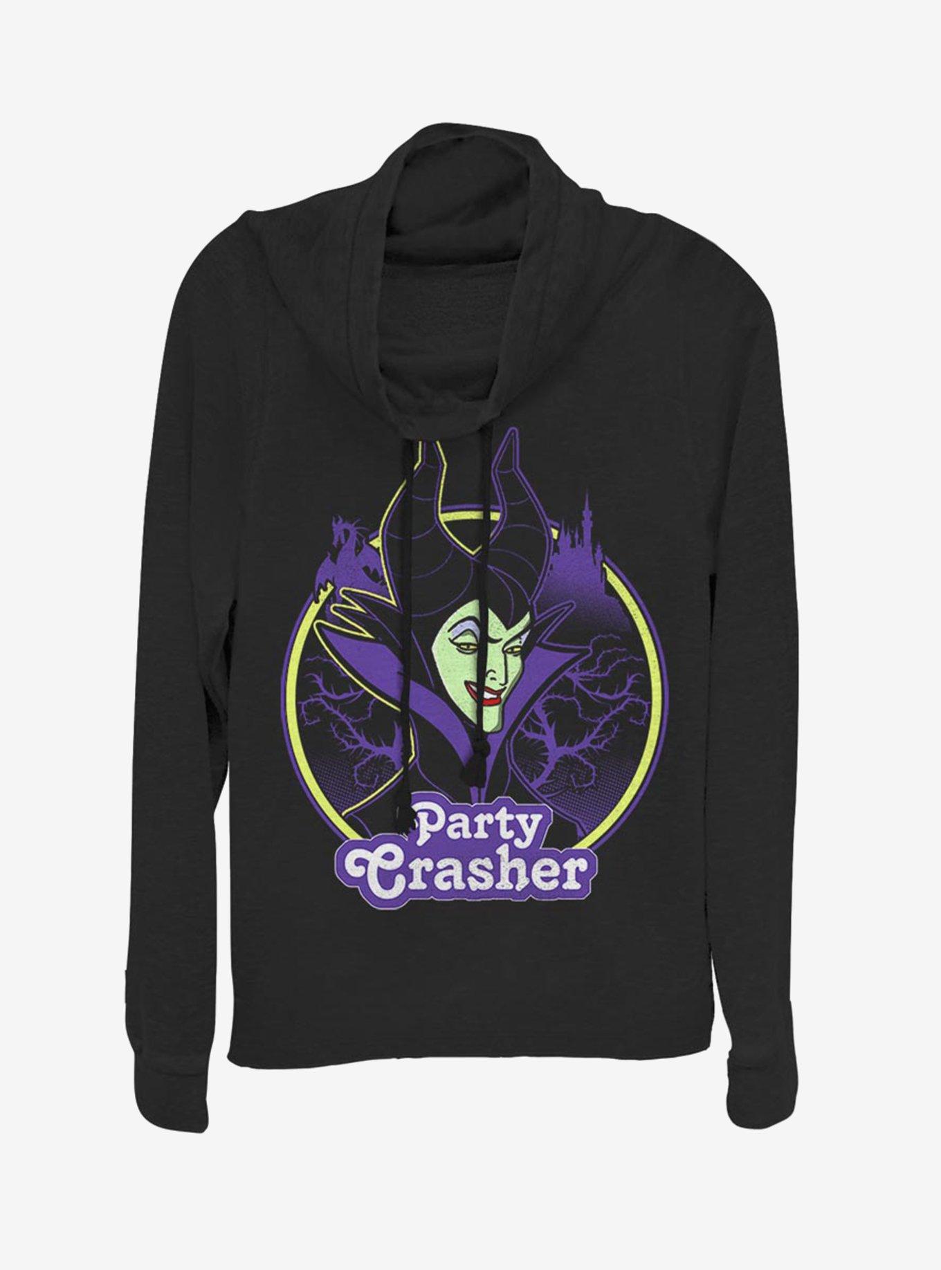 Disney Sleeping Beauty Maleficent Party Crasher Cowlneck Long-Sleeve Womens Top, , hi-res