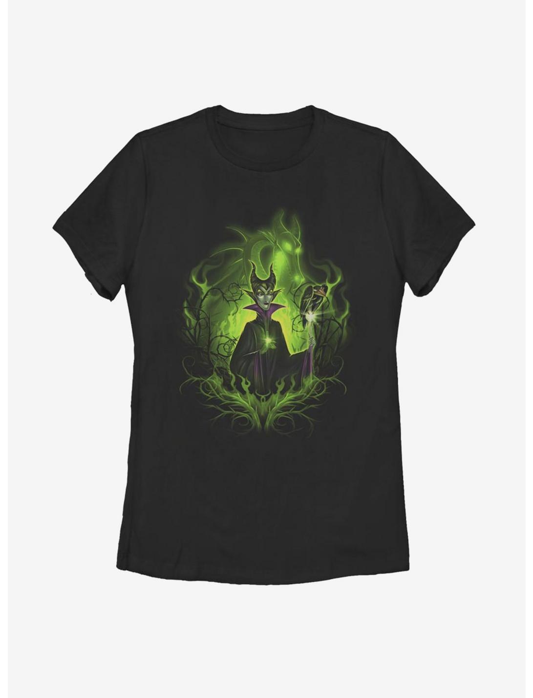 Disney Sleeping Beauty Maleficent Forest Of Thorns Womens T-Shirt, BLACK, hi-res