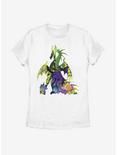 Disney Sleeping Beauty Maleficent Dragon Silhouette Womens T-Shirt, WHITE, hi-res