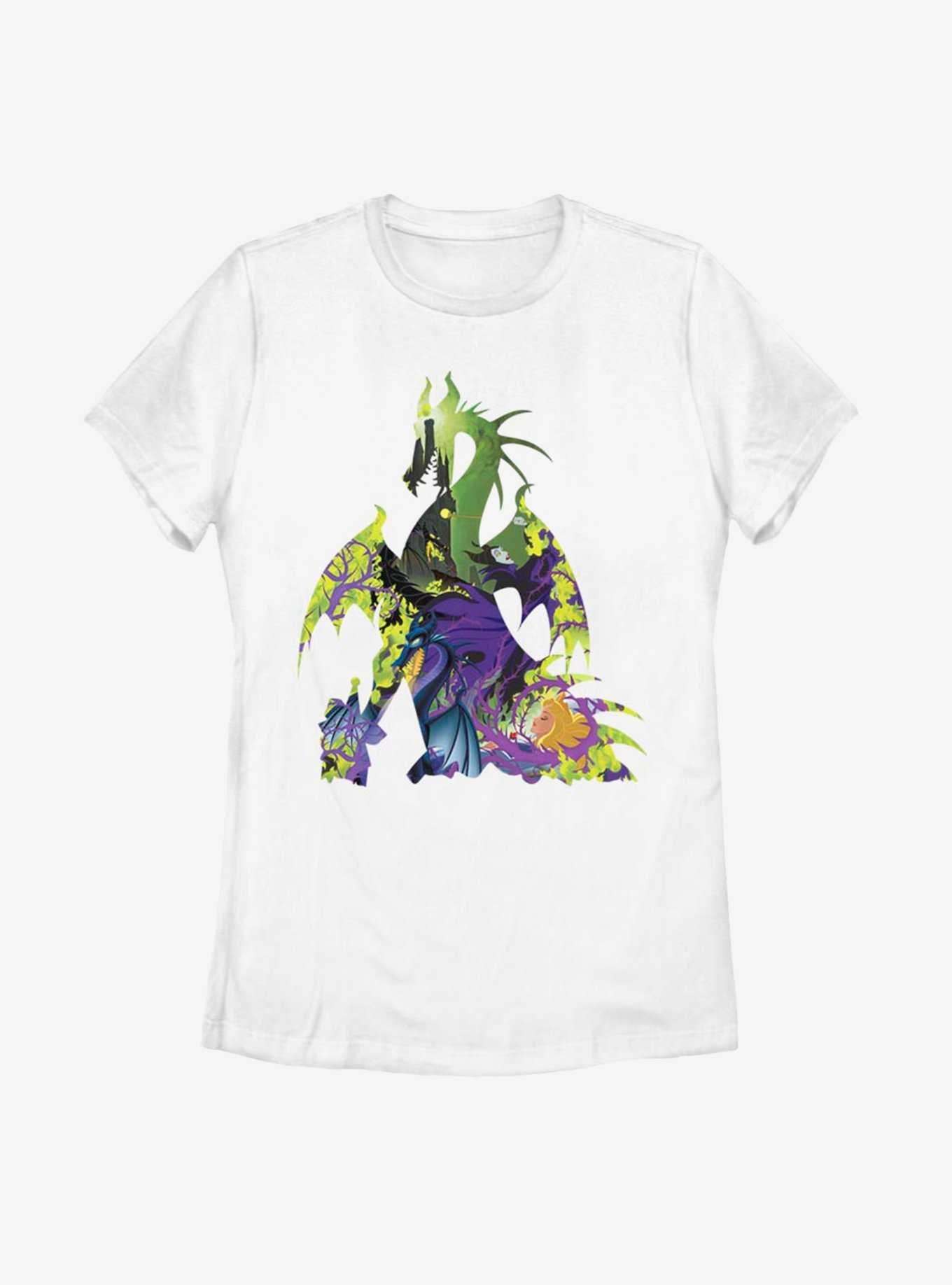 Disney Sleeping Beauty Maleficent Dragon Silhouette Womens T-Shirt, , hi-res