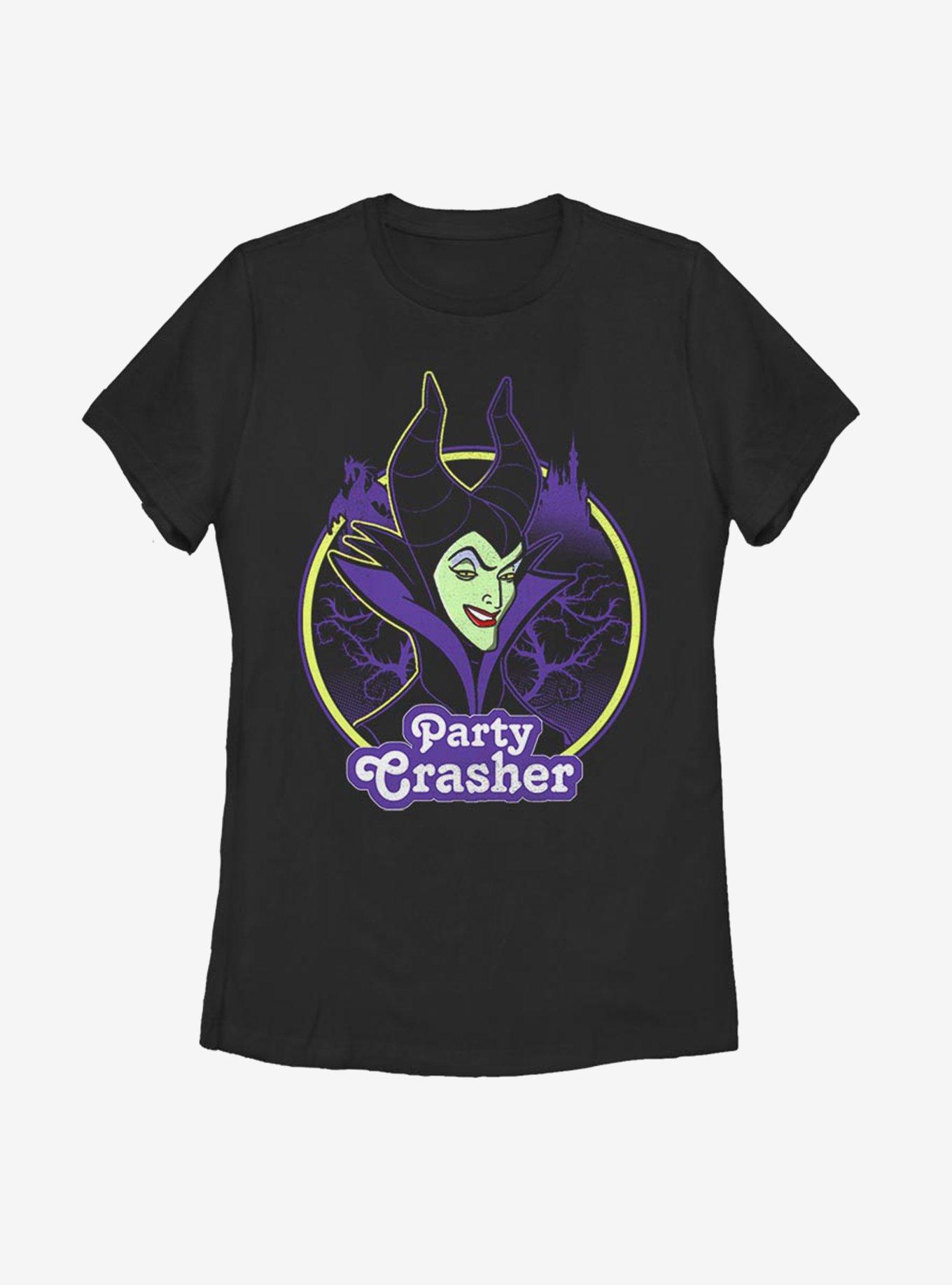 Disney Sleeping Beauty Maleficent Party Crasher Womens T-Shirt, BLACK, hi-res