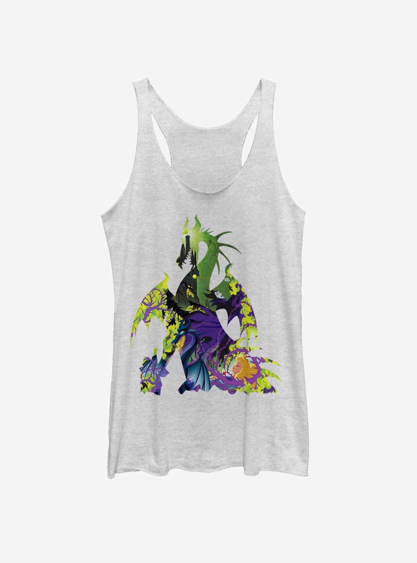 Disney Sleeping Beauty Maleficent Dragon Silhouette Womens Tank Top, , hi-res