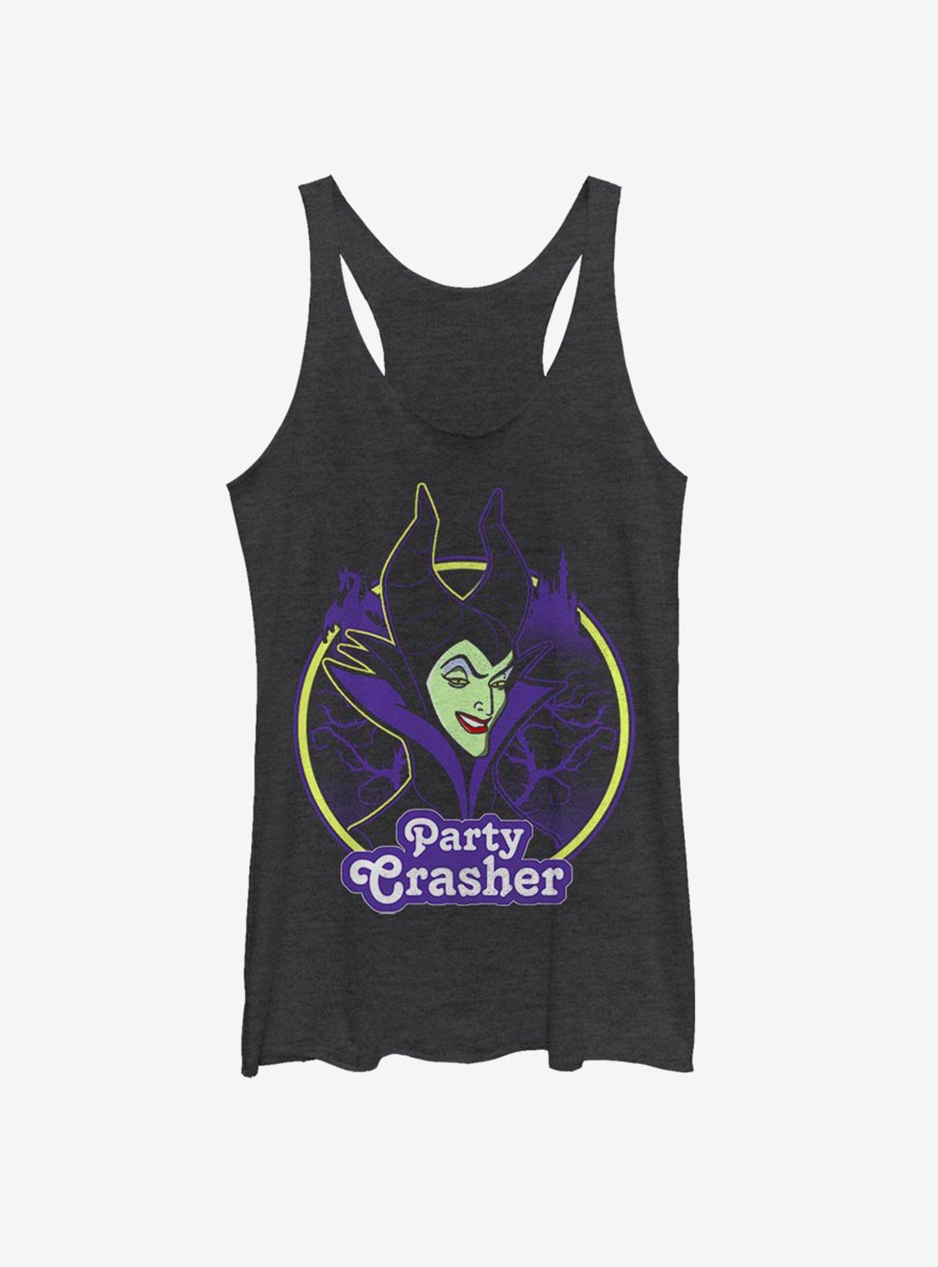 Disney Sleeping Beauty Maleficent Party Crasher Womens Tank Top, BLK HTR, hi-res