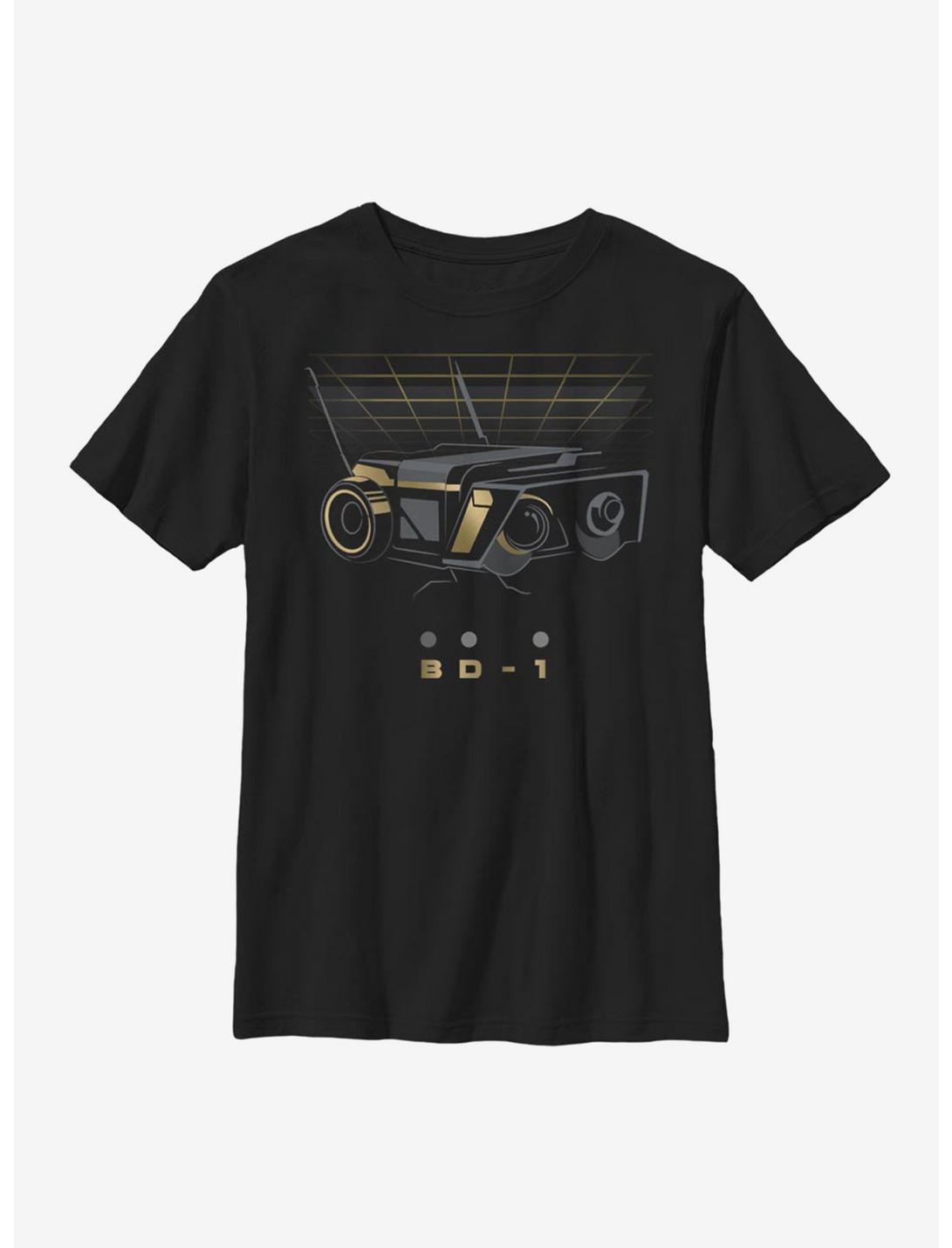 Star Wars Jedi Fallen Order BD-1 Gold Youth T-Shirt, BLACK, hi-res