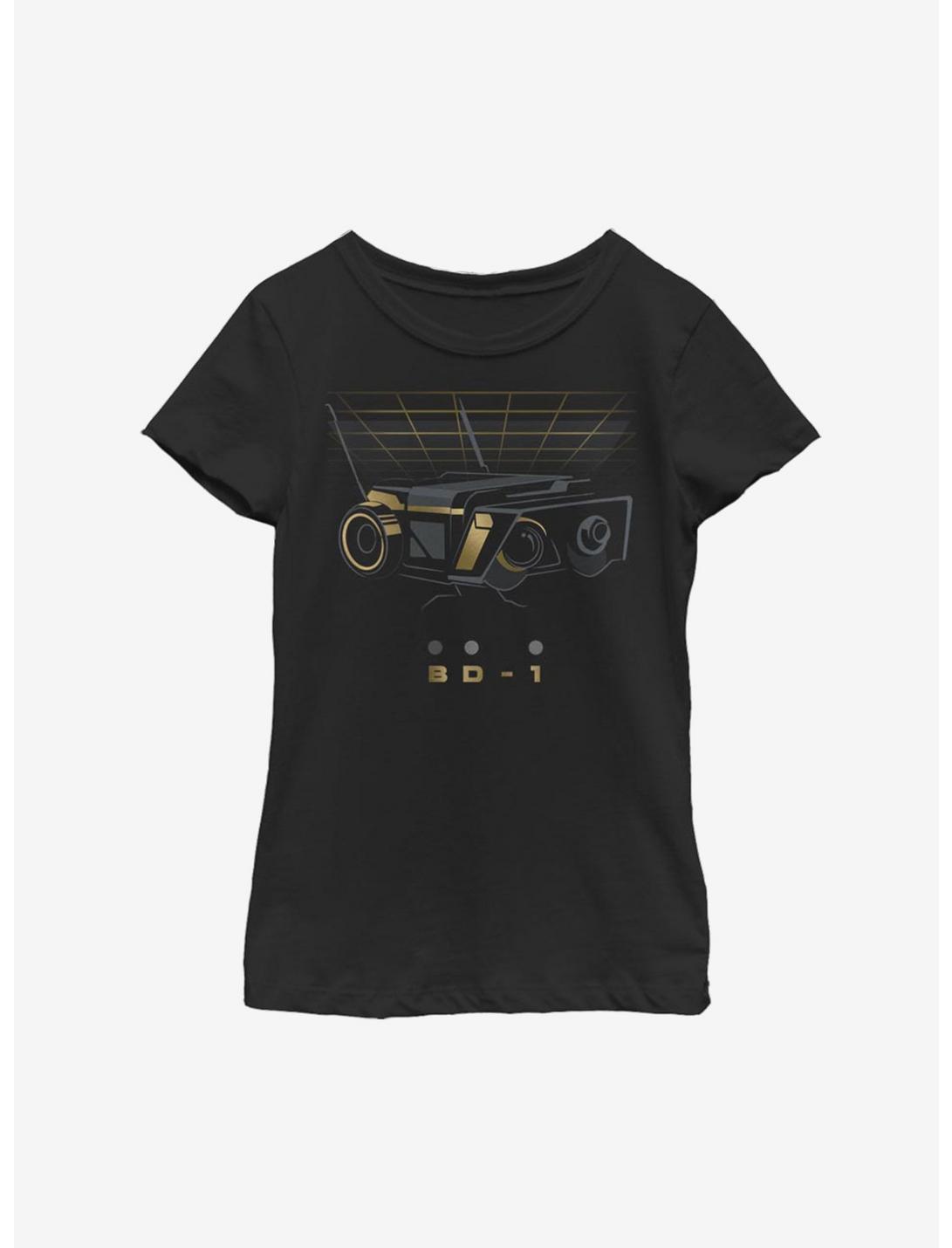 Star Wars Jedi Fallen Order BD-1 Gold Youth Girls T-Shirt, BLACK, hi-res