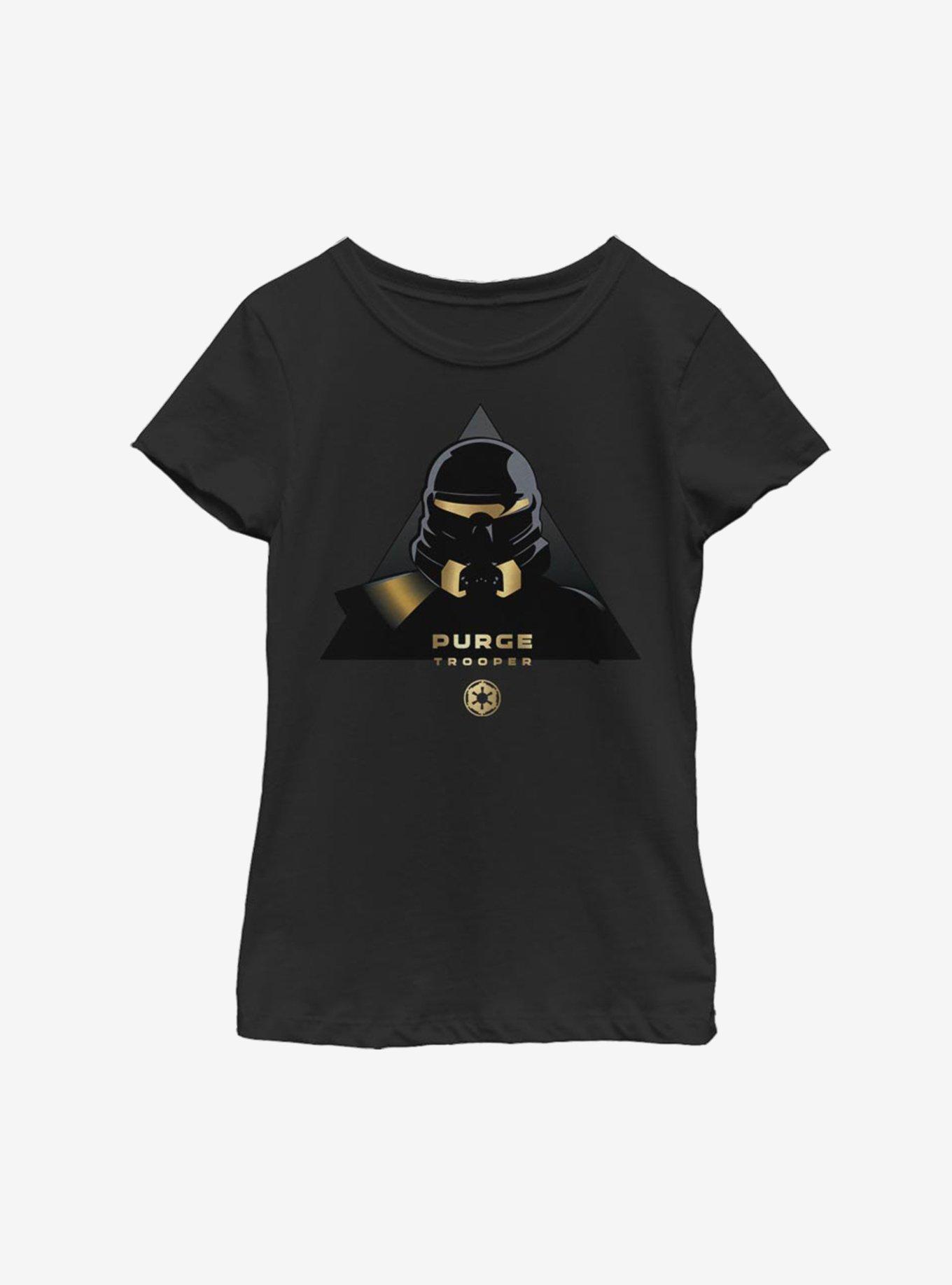 Star Wars Jedi Fallen Order Purge Trooper Gold Youth Girls T-Shirt, BLACK, hi-res