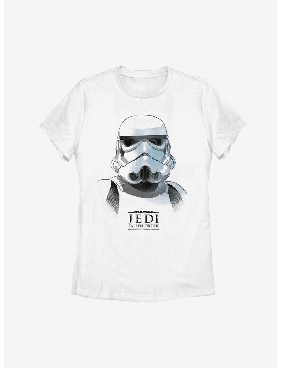 Star Wars Jedi Fallen Order Trooper Mask Womens T-Shirt, WHITE, hi-res
