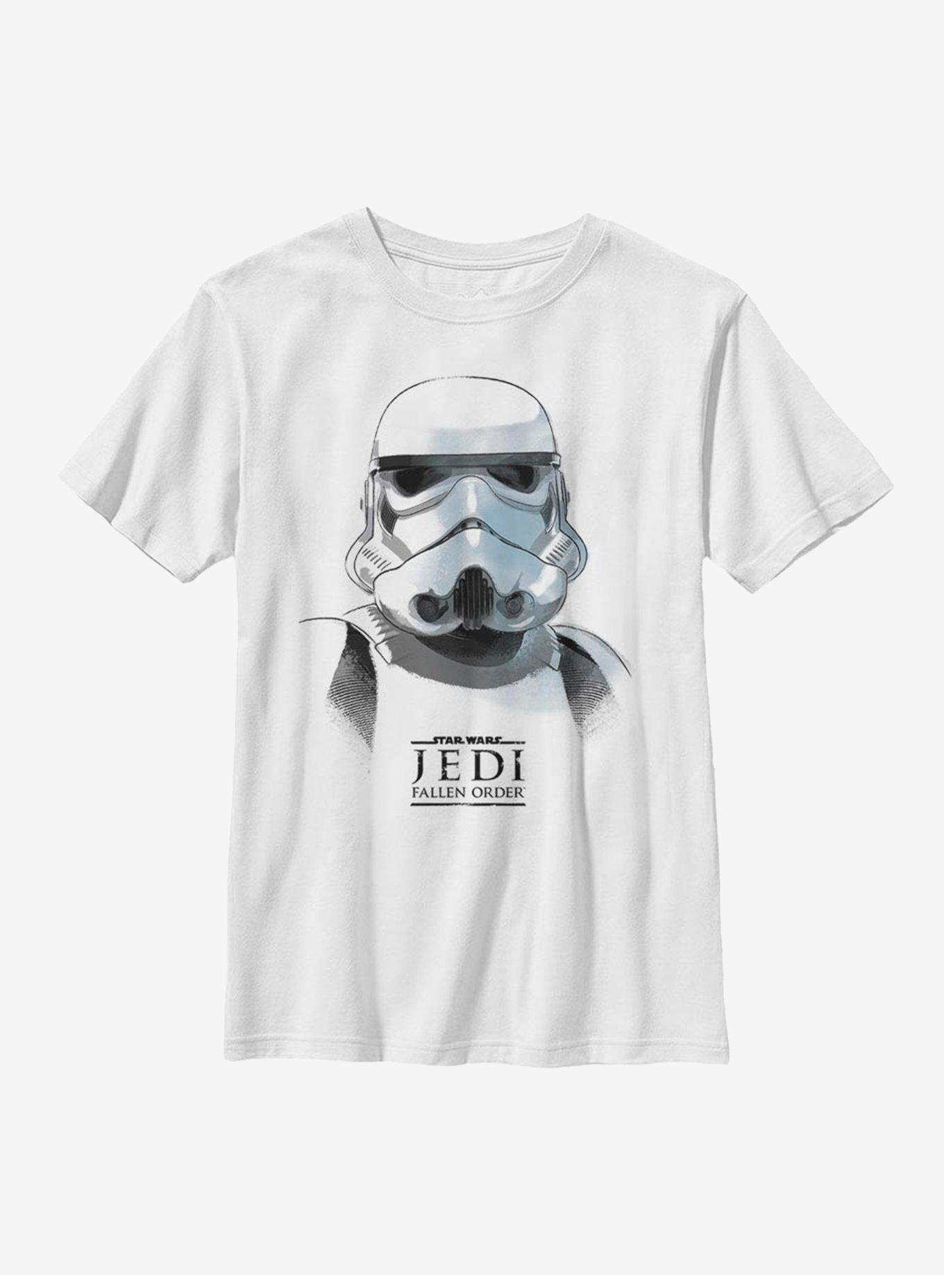 Star Wars Jedi Fallen Order Trooper Mask Youth T-Shirt, WHITE, hi-res