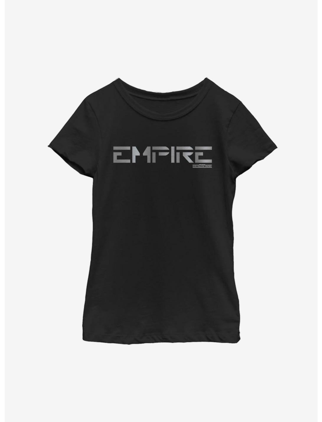Star Wars Jedi Fallen Order Empire Script Youth Girls T-Shirt, BLACK, hi-res