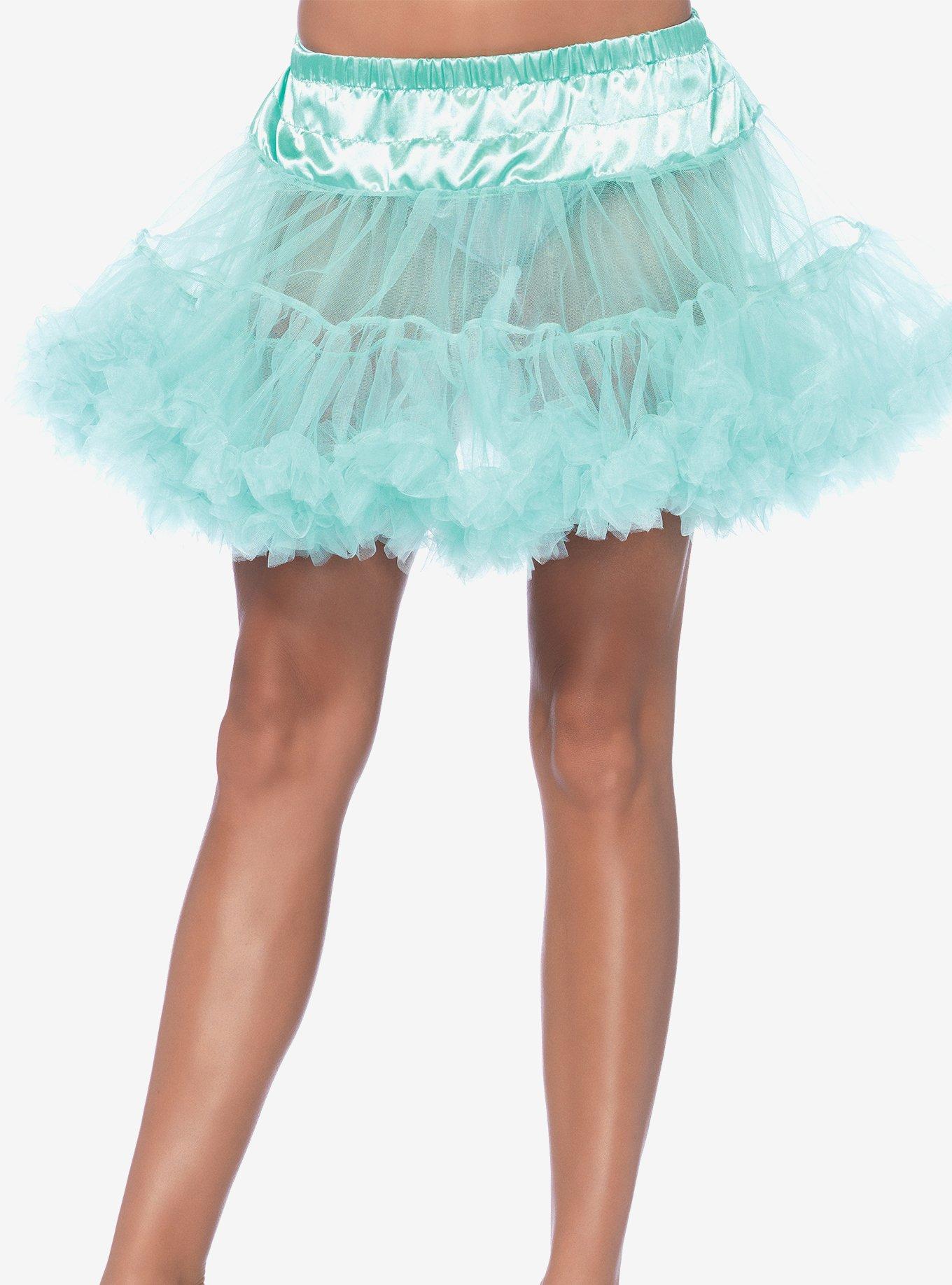 Mint Layered Tulle Petticoat, , hi-res