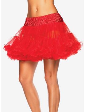 Red Layered Tulle Petticoat, , hi-res