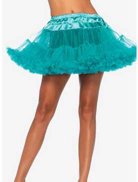 Teal Layered Tulle Petticoat, , hi-res