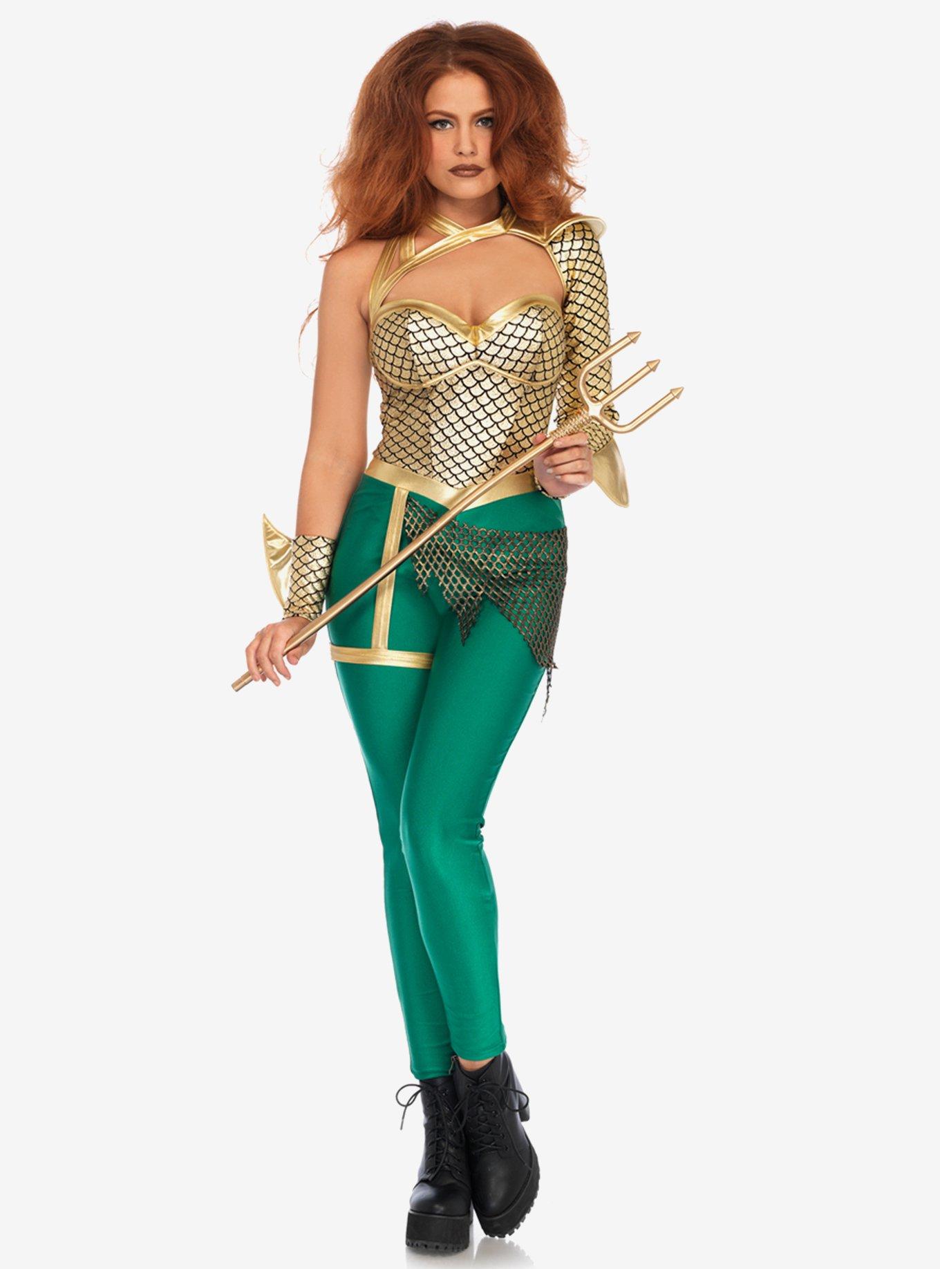 Two-Piece Aqua Warrior Costume, MULTICOLOR, hi-res