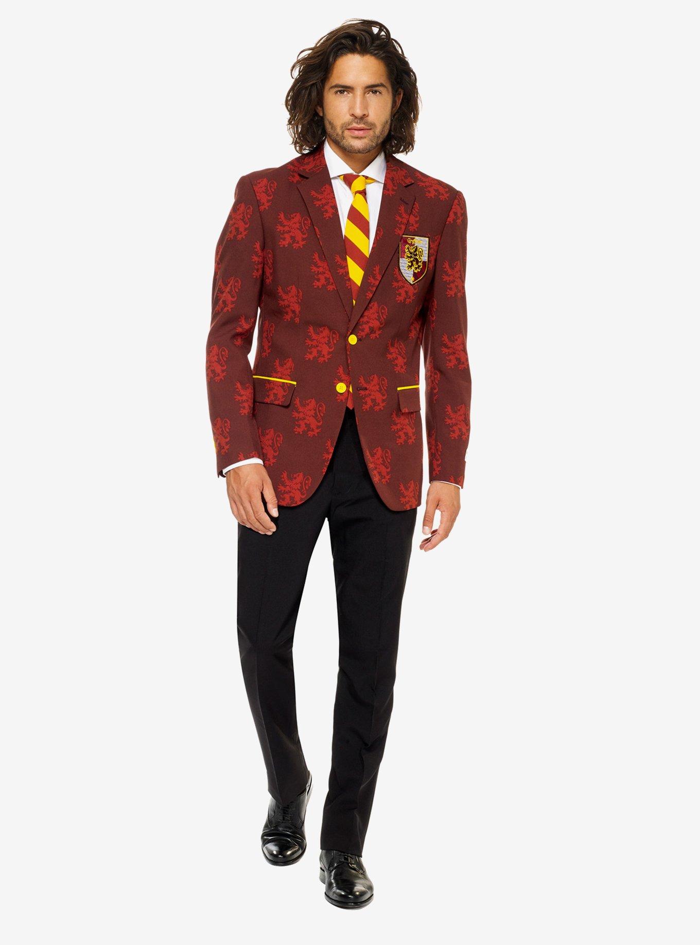 Slim-Fit Raspberry Suit Blazer